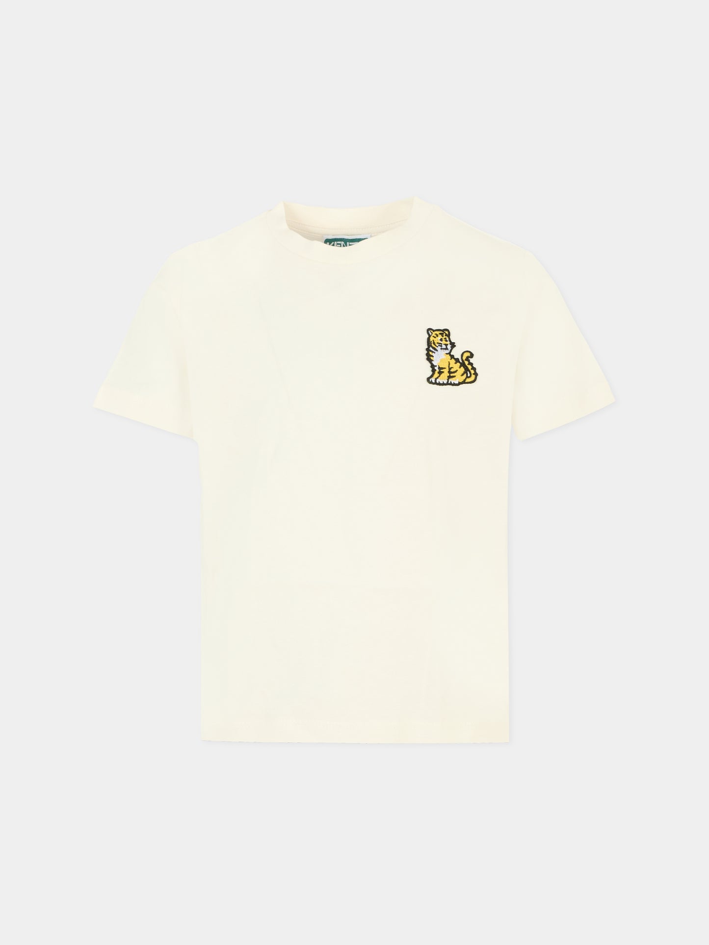 T-shirt avorio per bambini con Kotora,Kenzo Kids,K61506 117