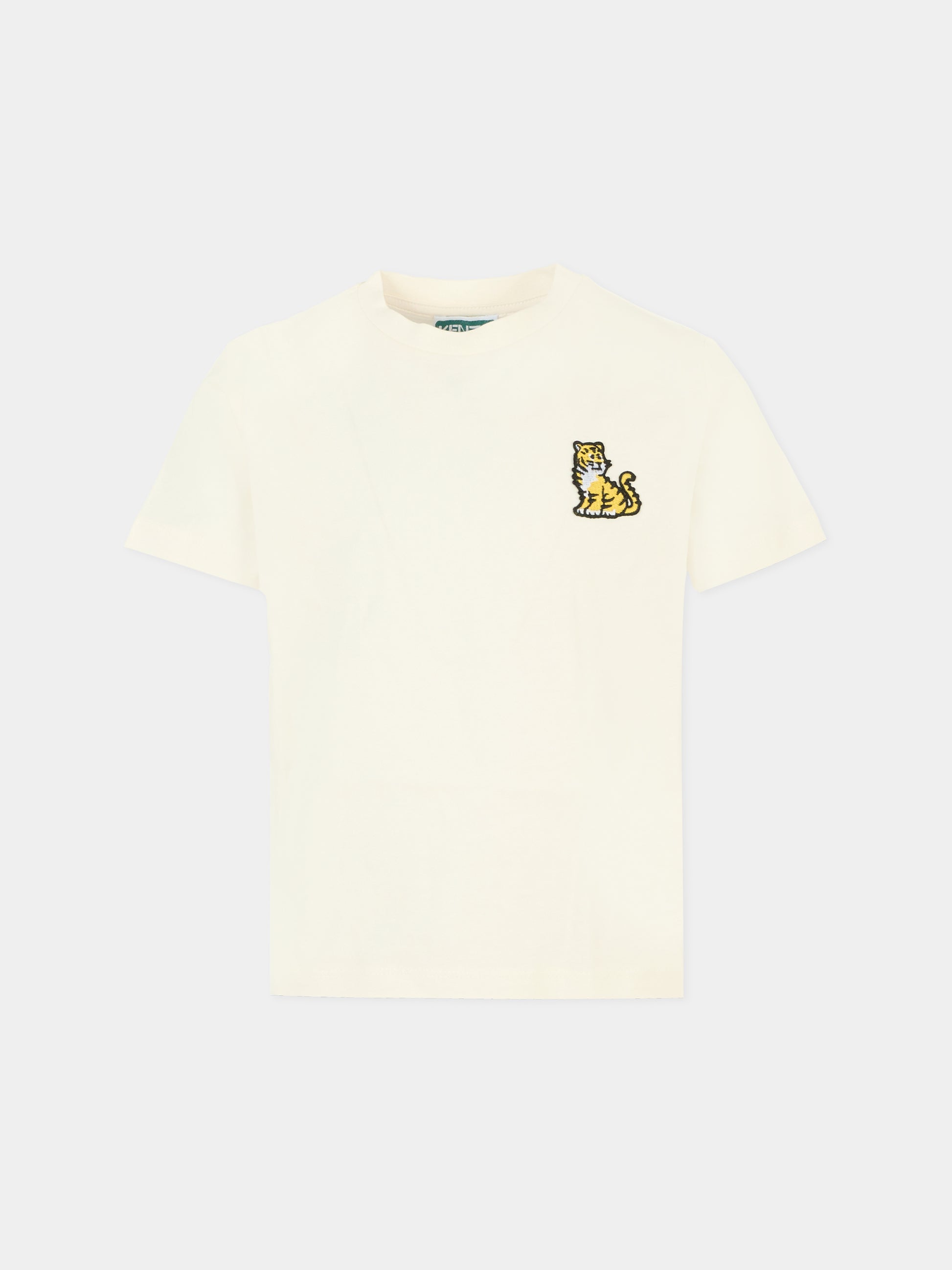 T-shirt avorio per bambini con Kotora,Kenzo Kids,K61506 117