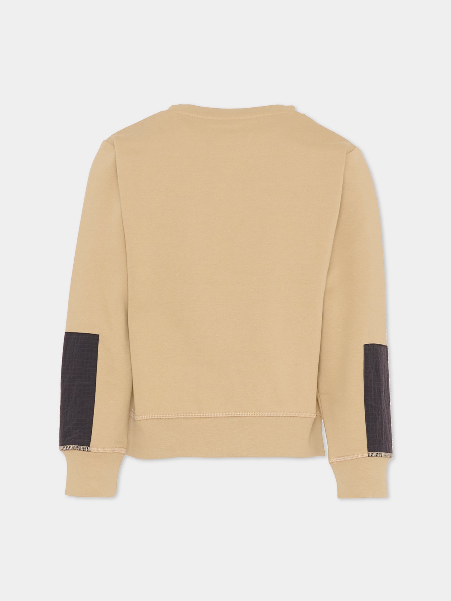 Felpa beige per bambino con logo,Hugo,G00449 P90