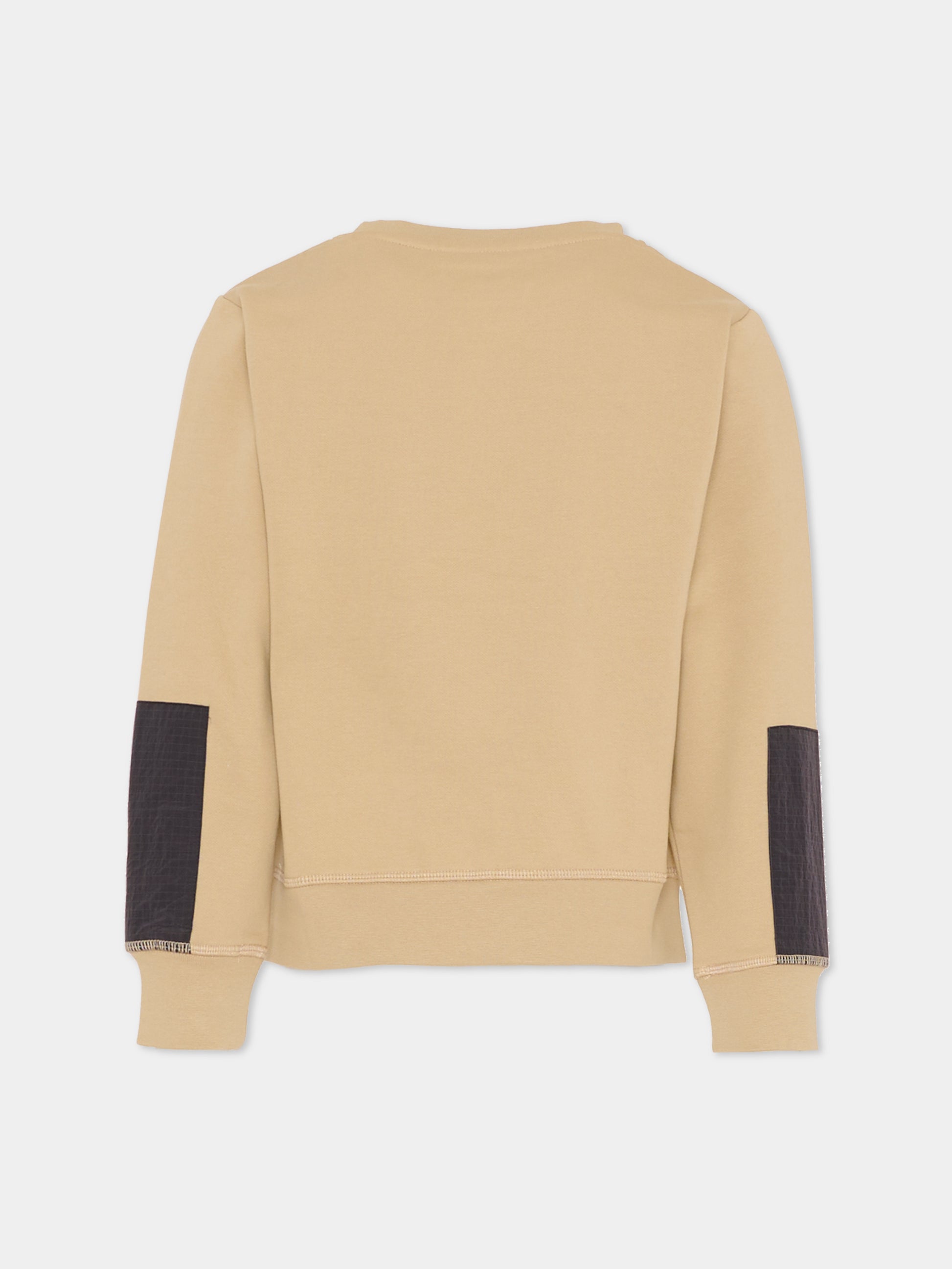 Felpa beige per bambino con logo,Hugo,G00449 P90