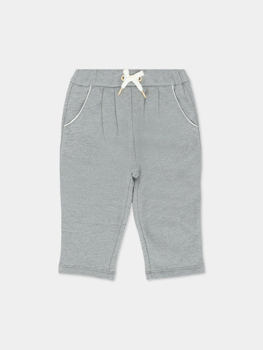 Pantaloni grigi per neonata con logo,Chloé Kids,C20706 A46
