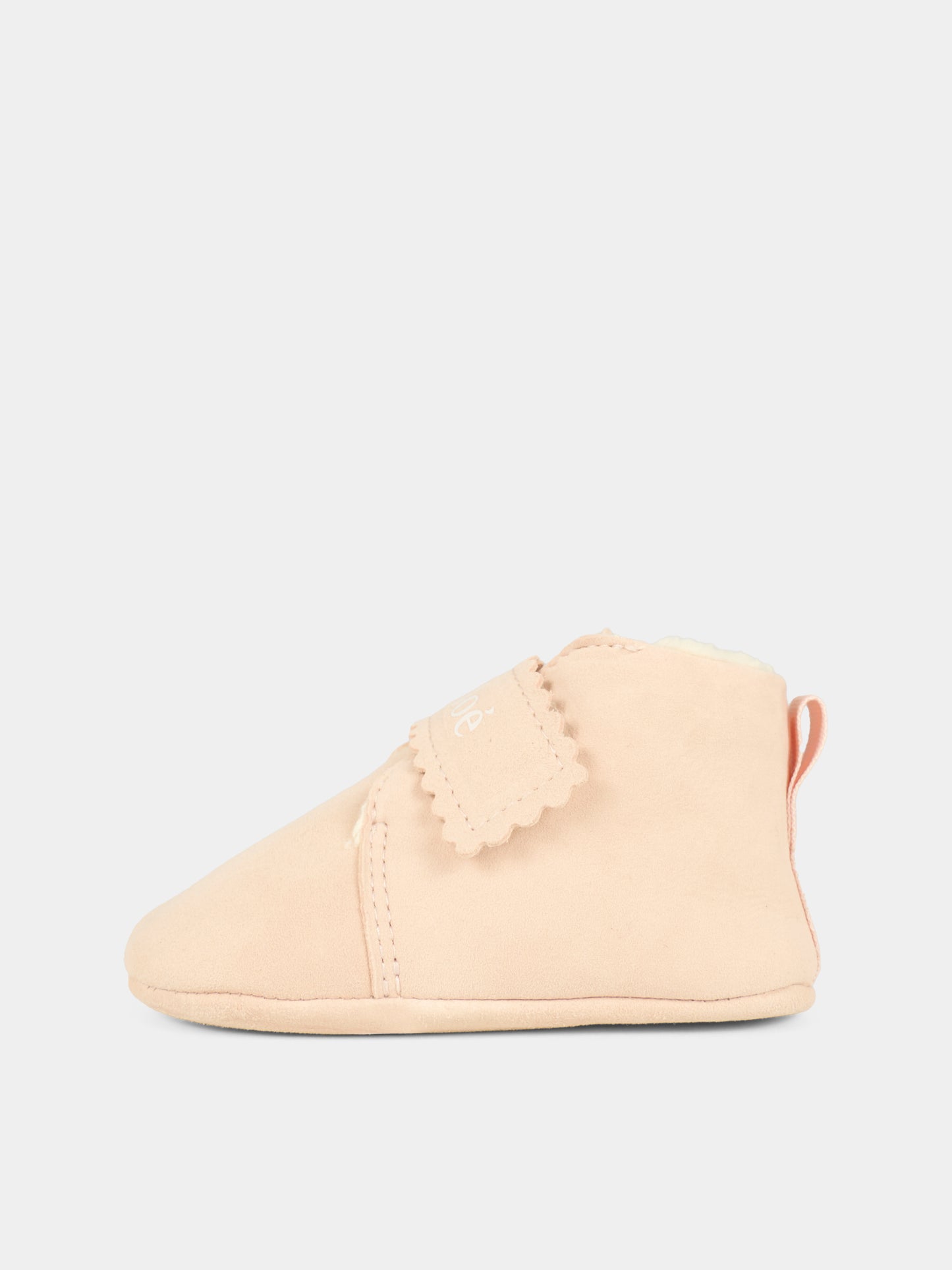 Set tutina rosa per neonata con logo ricamato,Chloé Kids,C20762 244