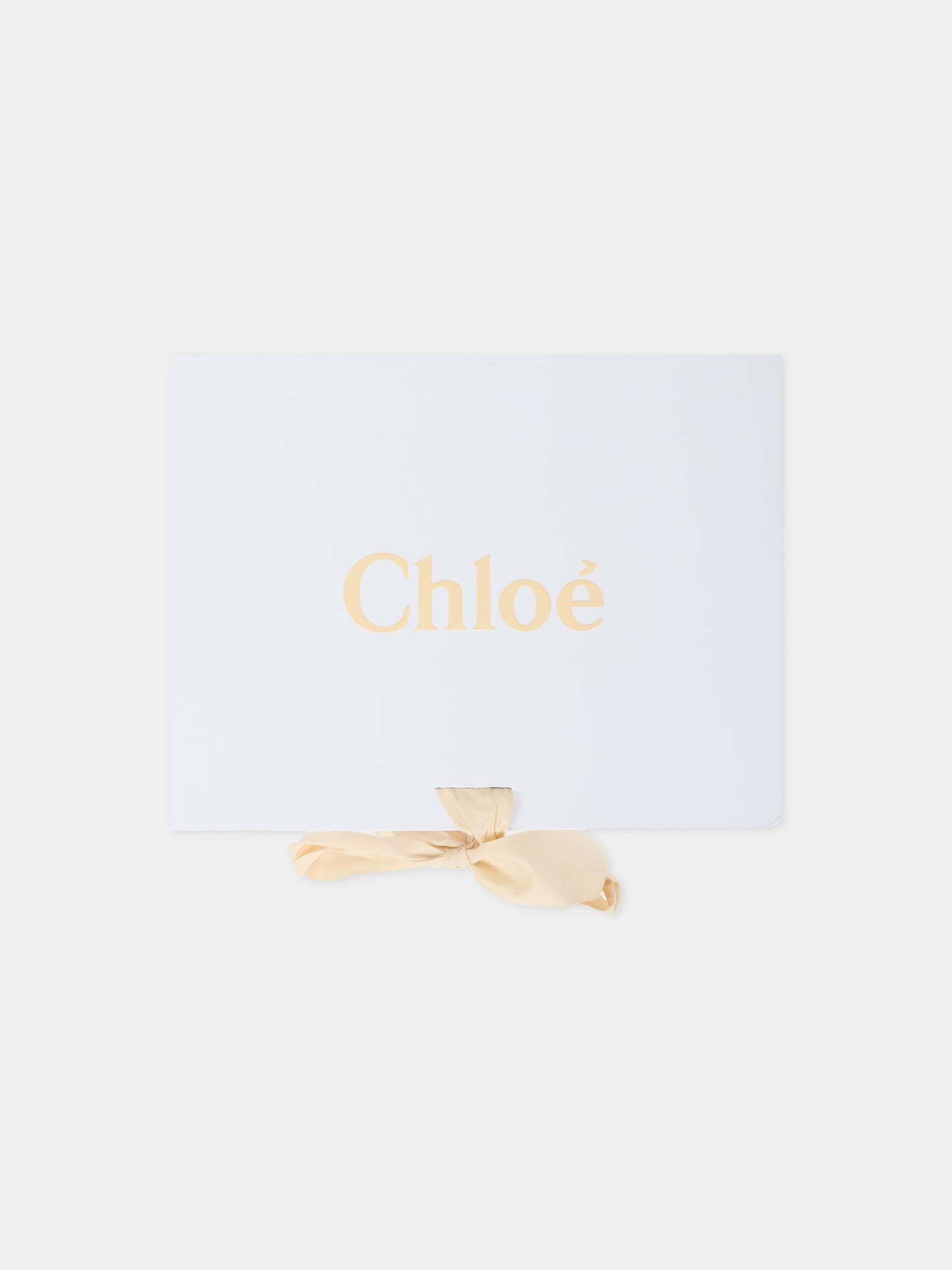 Coperta avorio per neonata con logo,Chloé Kids,C20771 117
