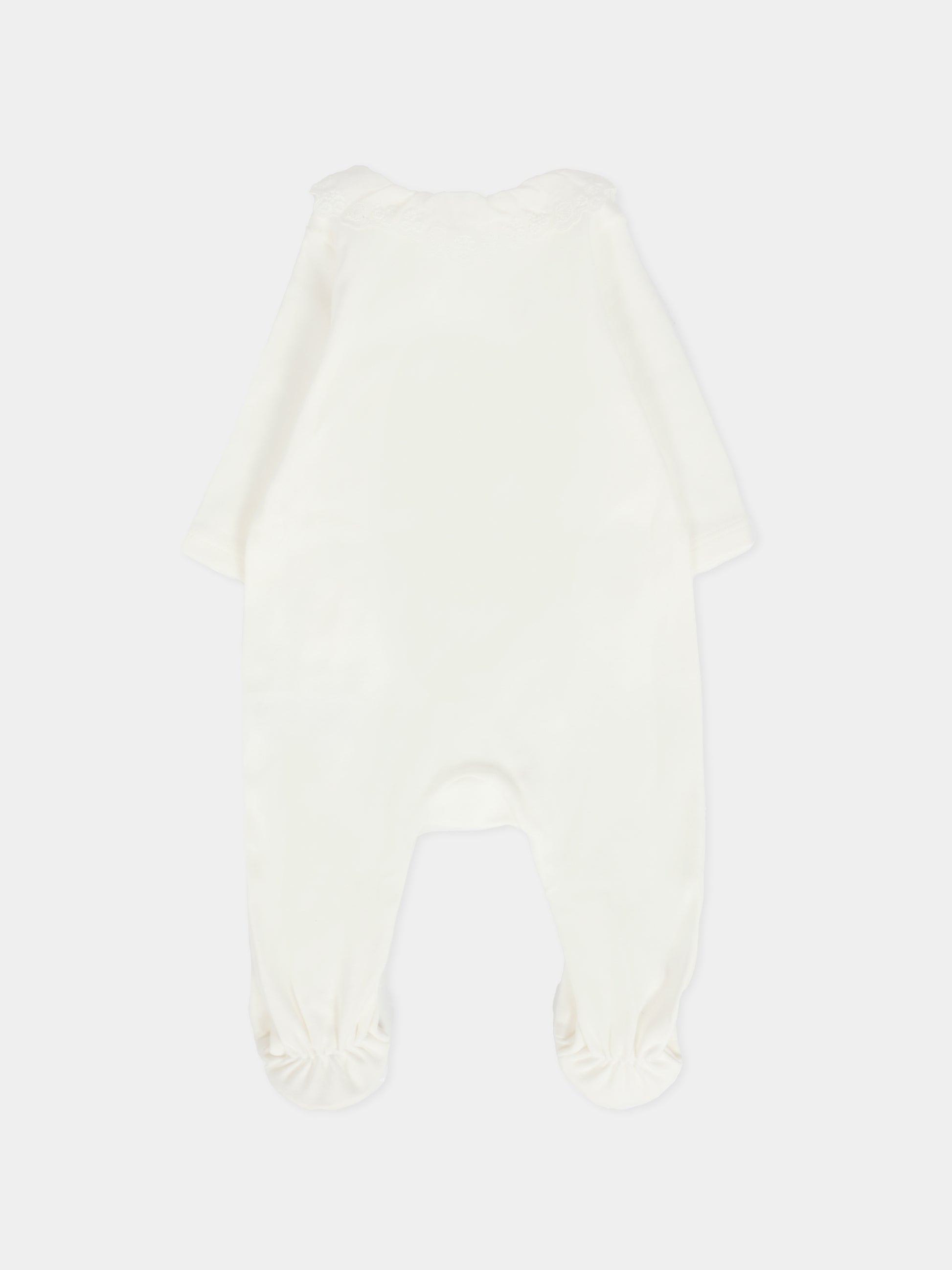 Set tutina bianco per neonata con logo oro,Chloé Kids,C20773 117