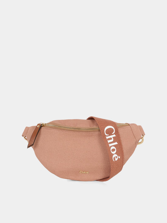 Marsupio marrone per bambina con logo,Chloé Kids,C20685 360