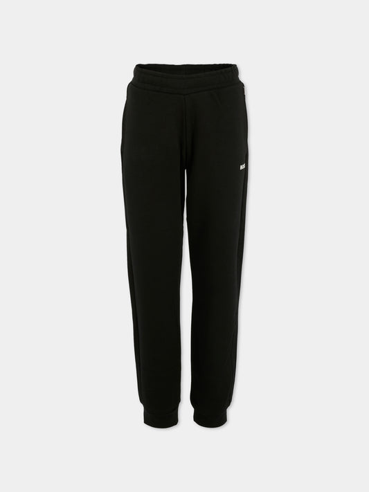 Pantaloni neri per bambino con logo,Boss,J52288 09B