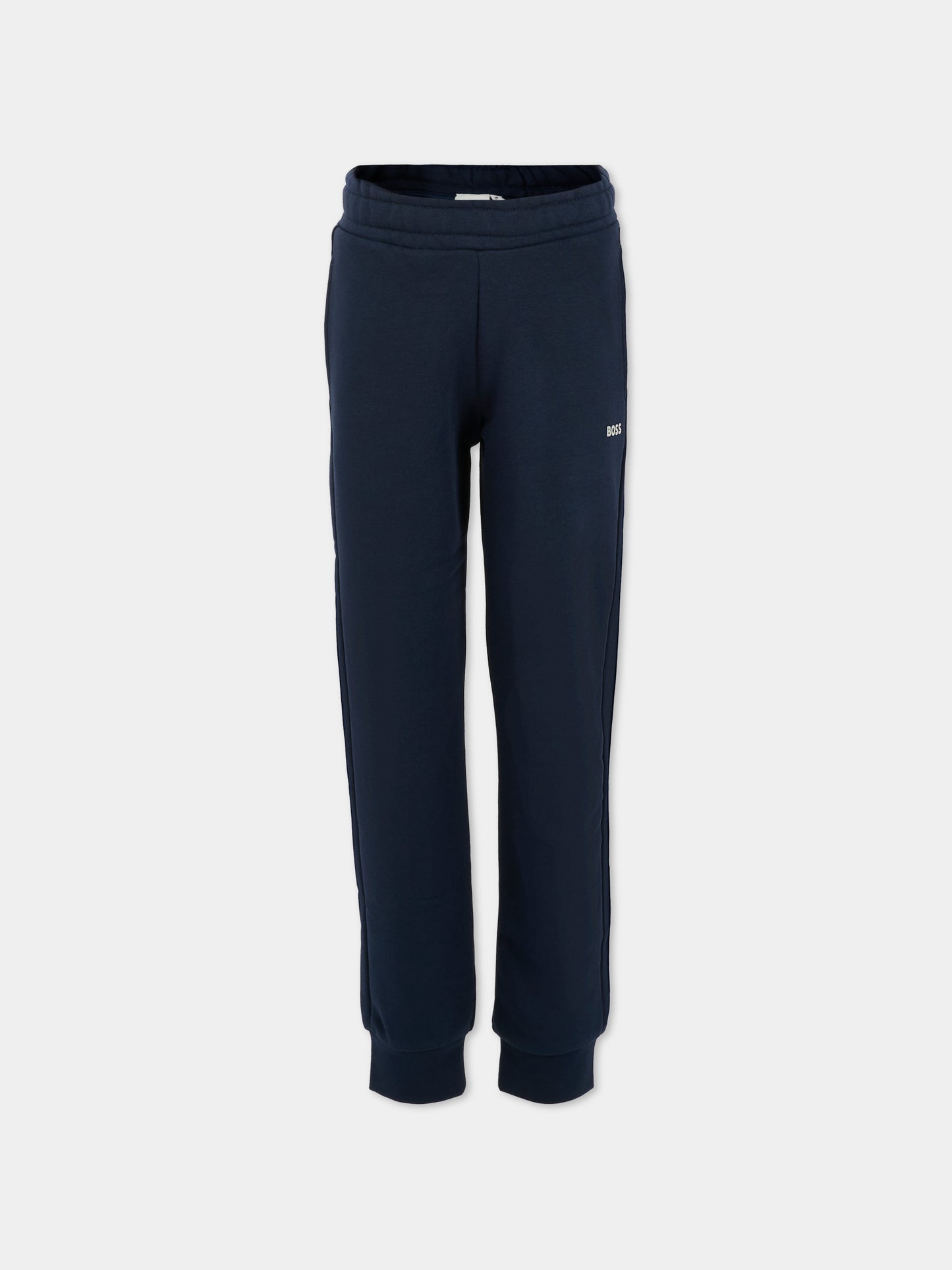 Pantaloni blu per bambino con logo,Boss,J52288 849