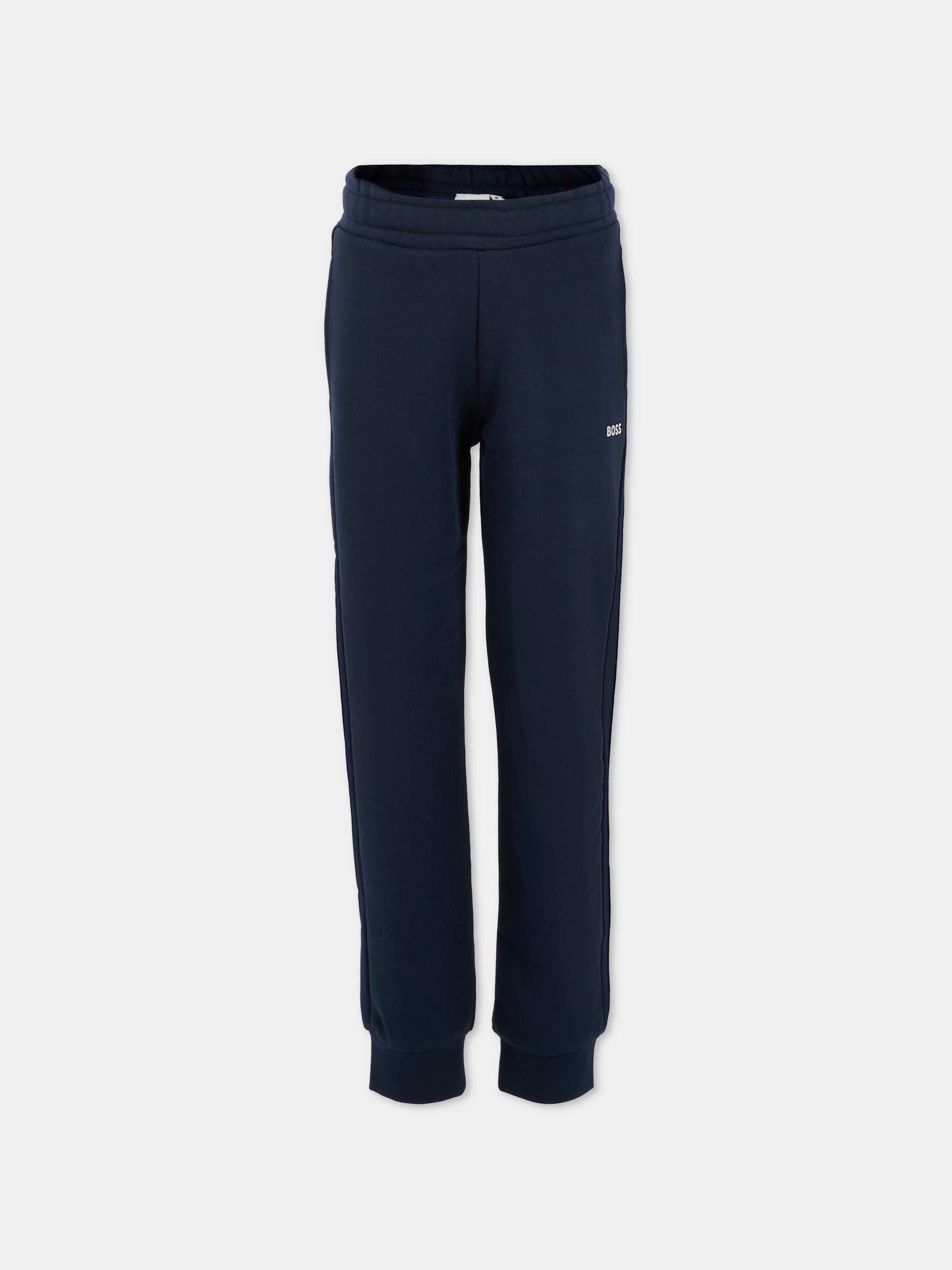 Pantaloni blu per bambino con logo,Boss,J52288 849