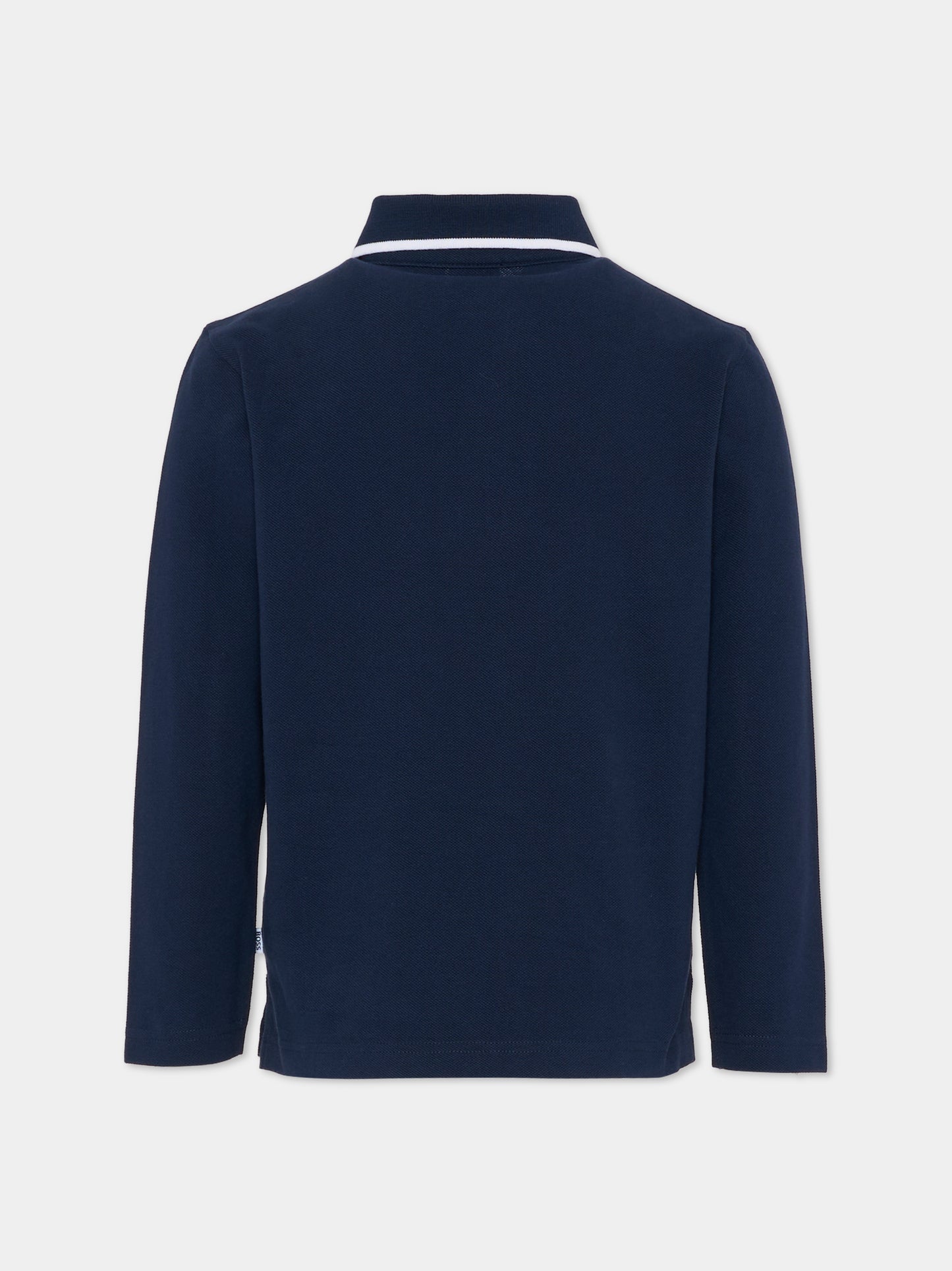 Polo blu per bambino con logo,Boss,J52330 849