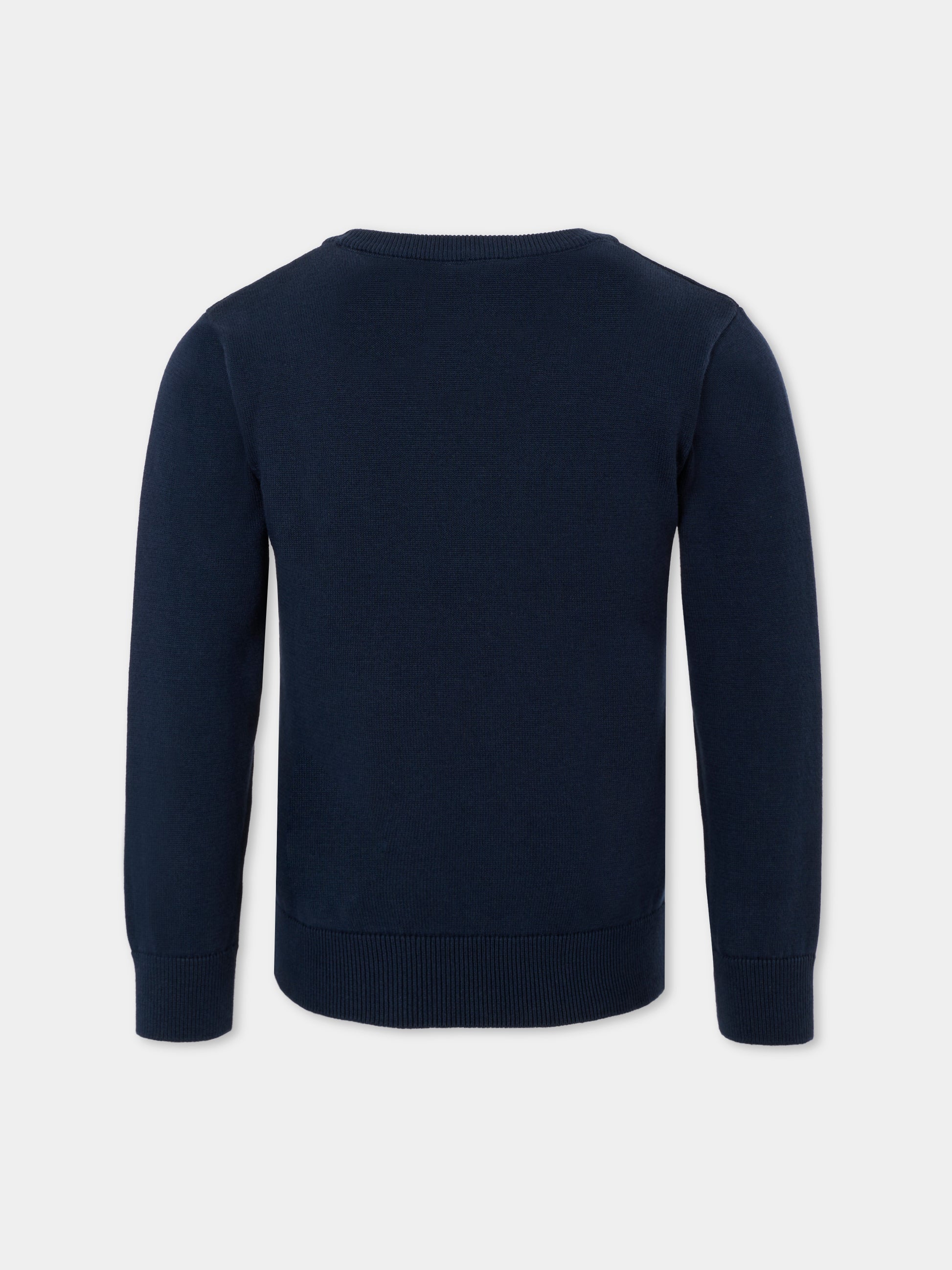 Maglione blu per bambino con logo,Boss,J52338 849