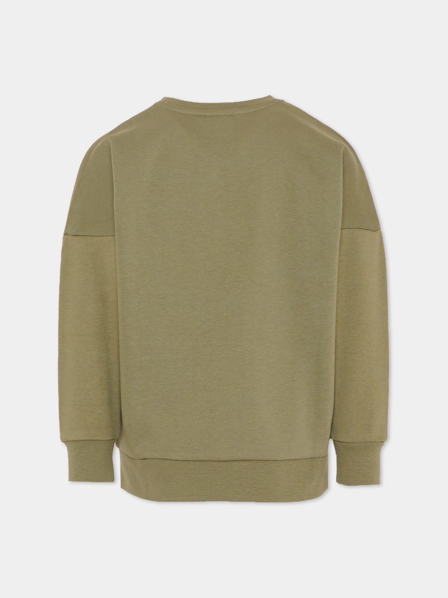 Green sweatshirt for boy with logo