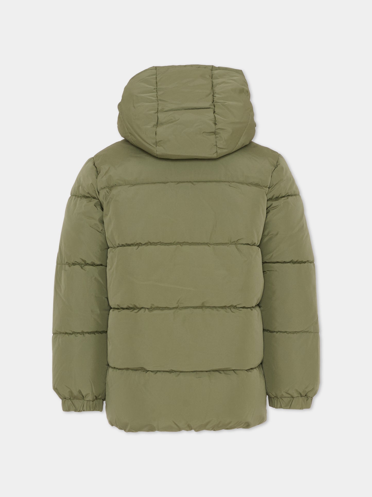 Piumino verde per bambino con logo,Boss,J52396 724