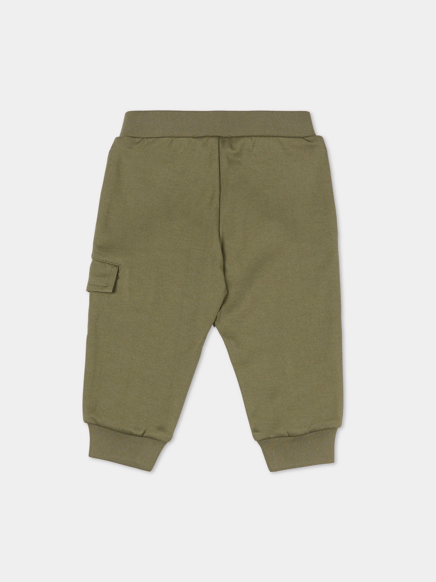 Pantaloni verdi per neonato con logo,Boss,J52436 724