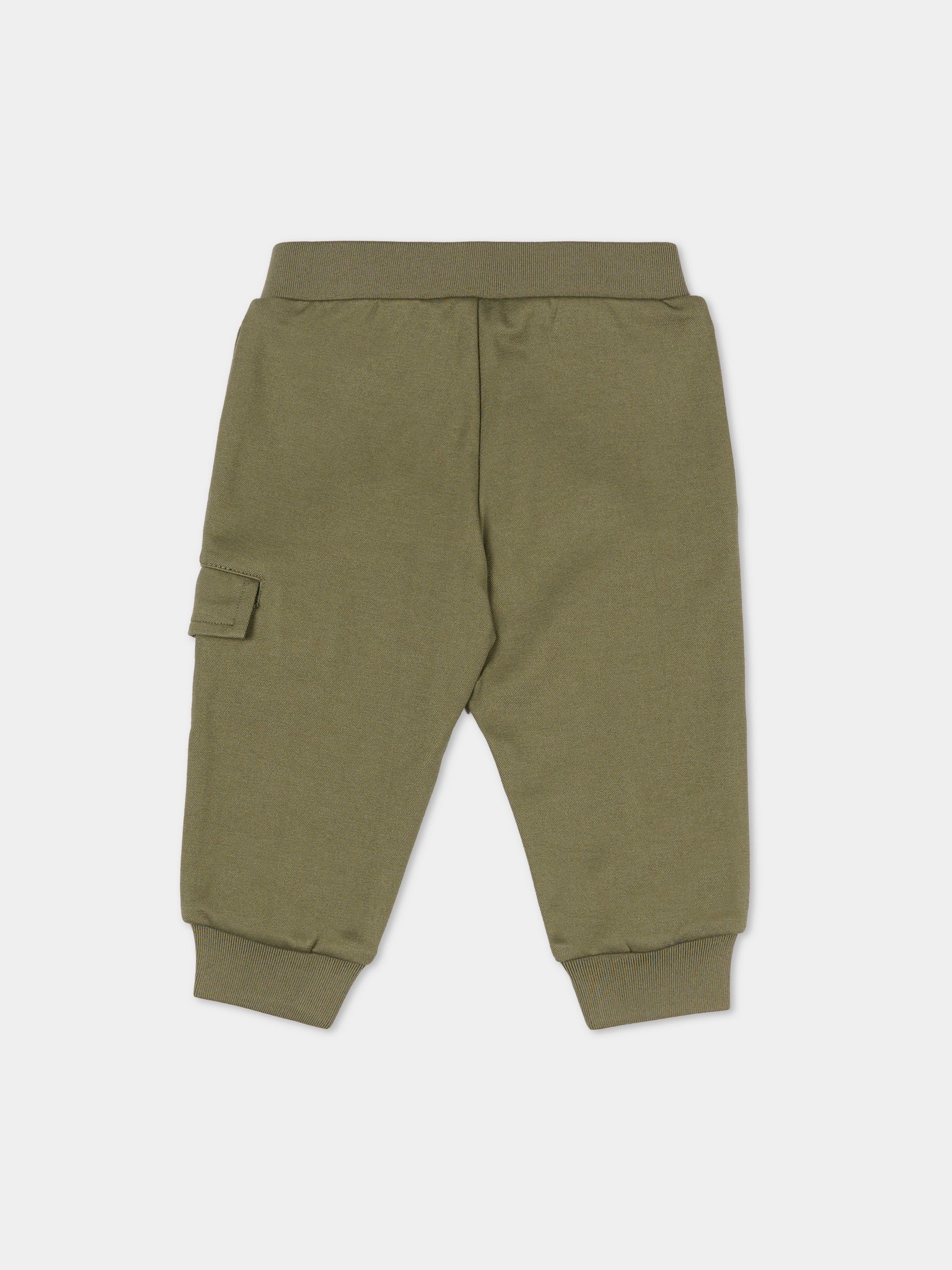 Pantaloni verdi per neonato con logo,Boss,J52436 724