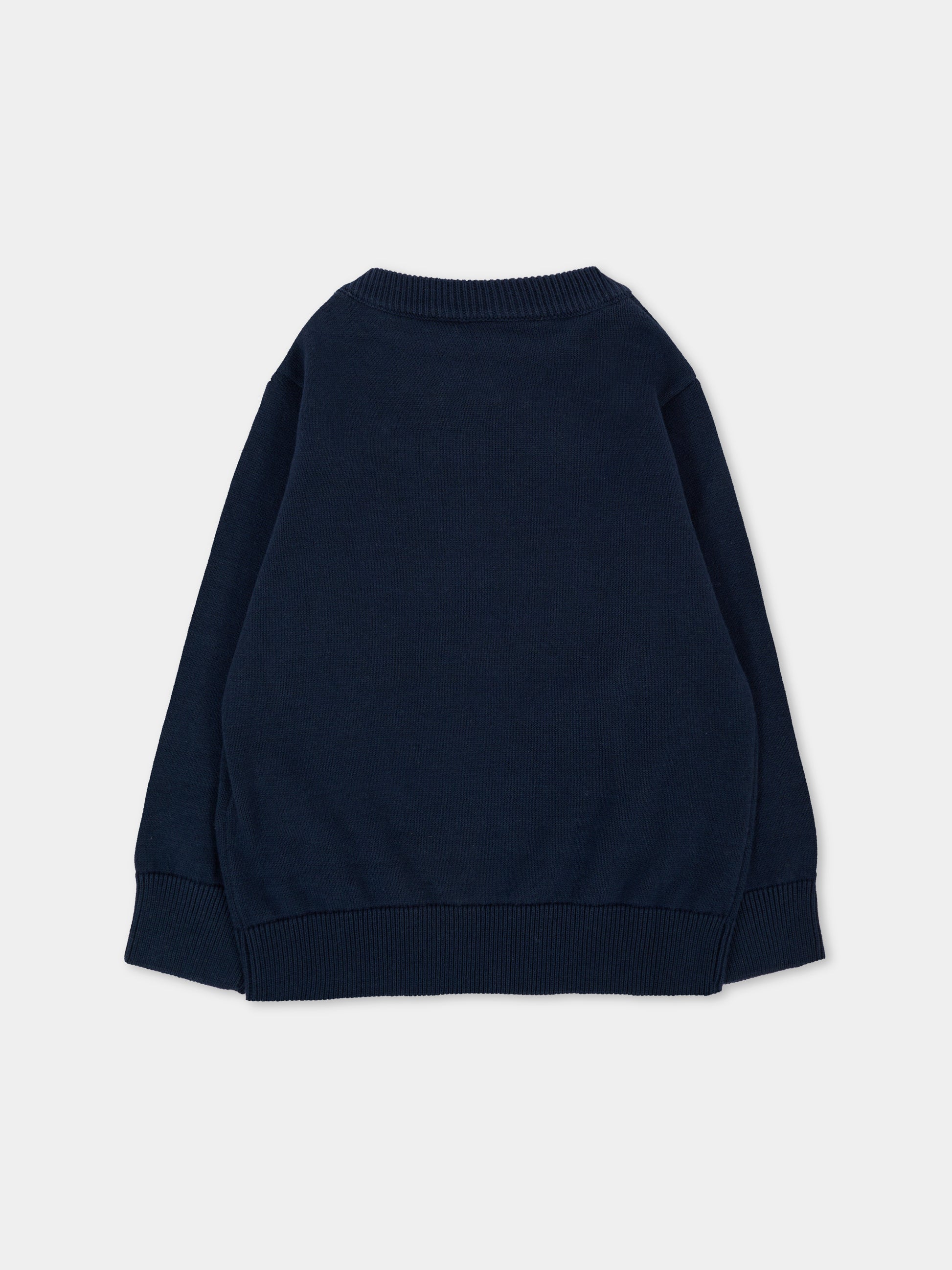 Maglione blu per neonato con logo,Boss,J52455 849