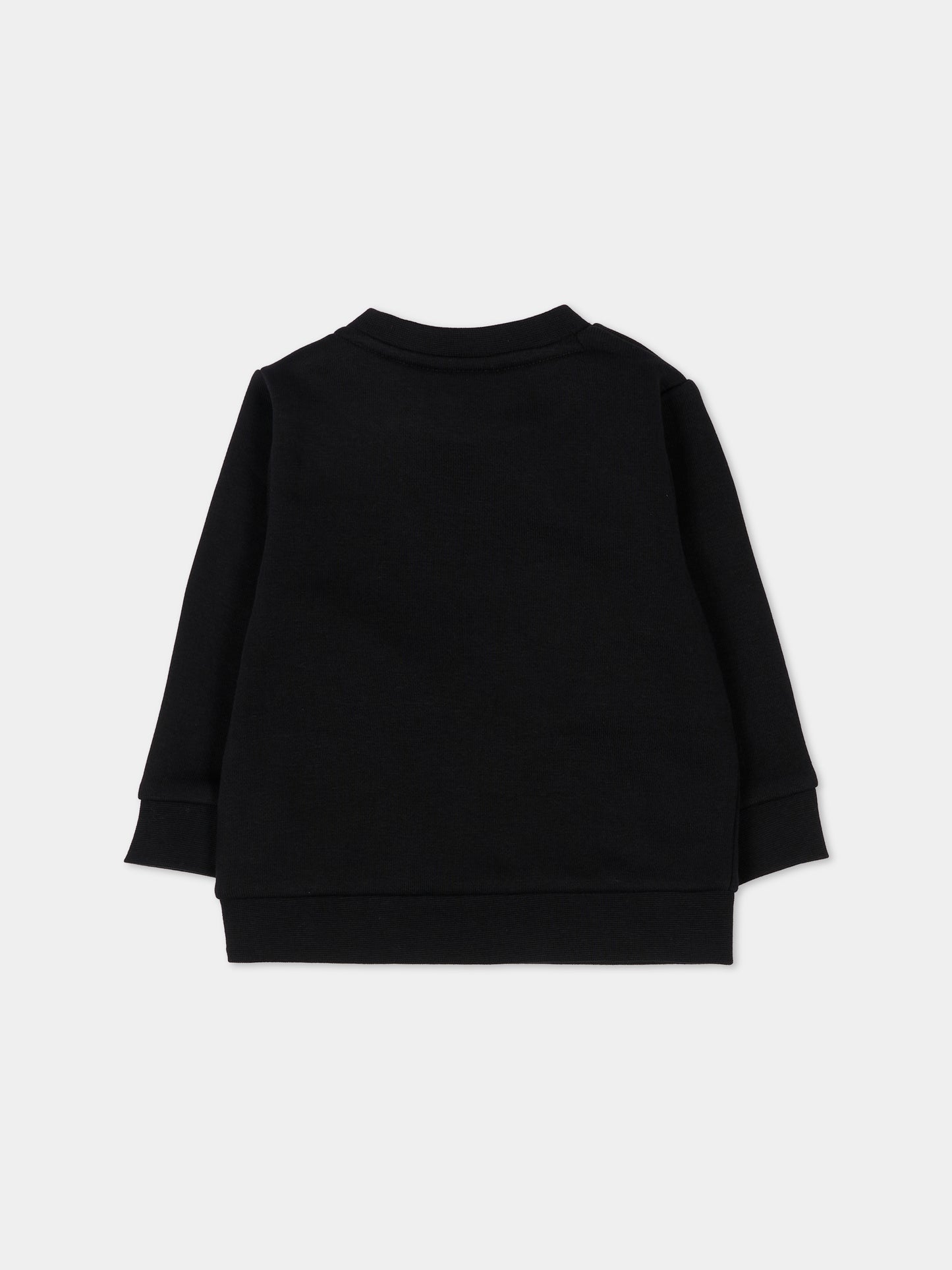 Felpa nera per neonato con logo,Boss,J52458 09B