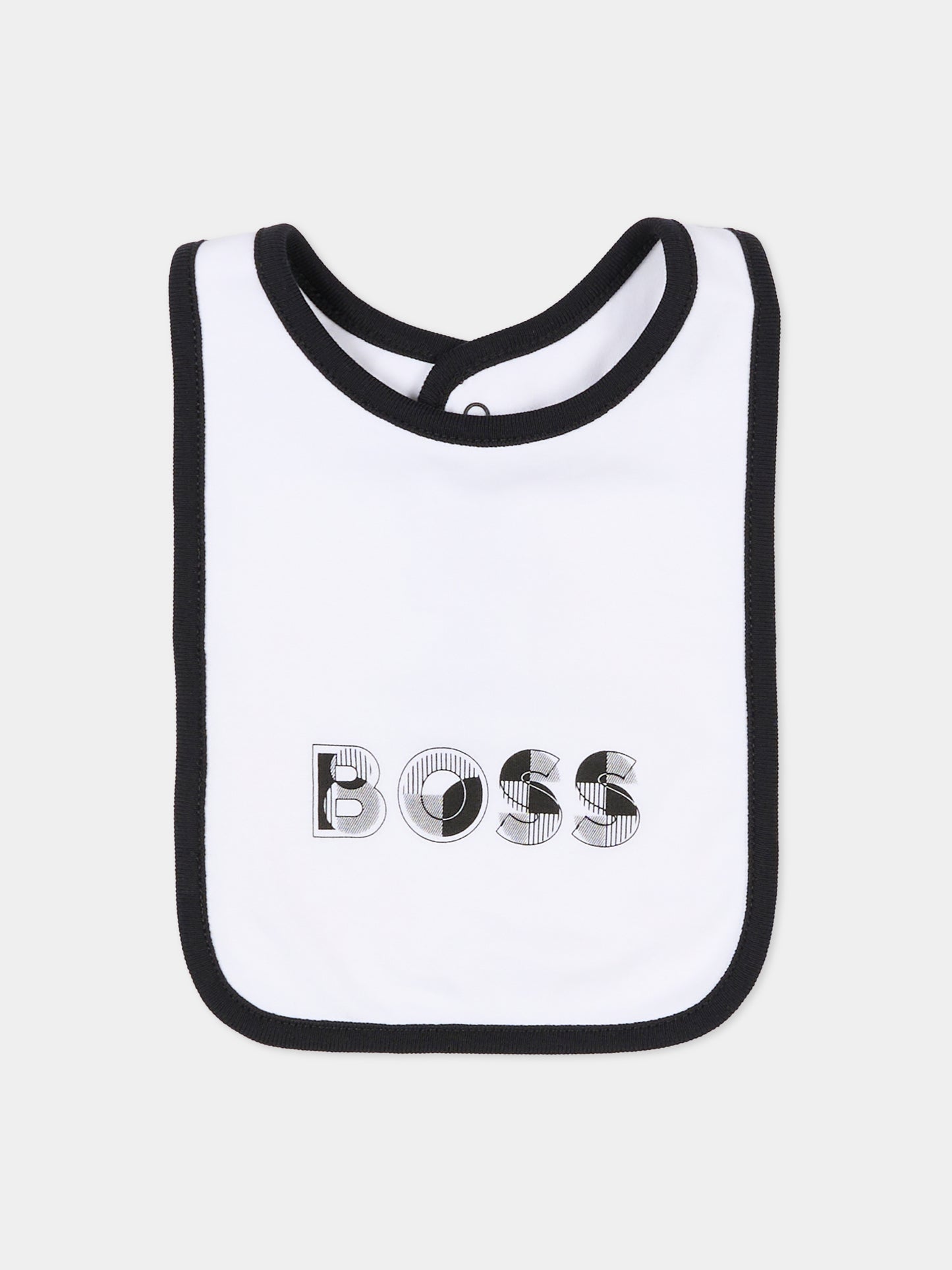 Set body bianco per neonato con logo,Boss,J52490 10P