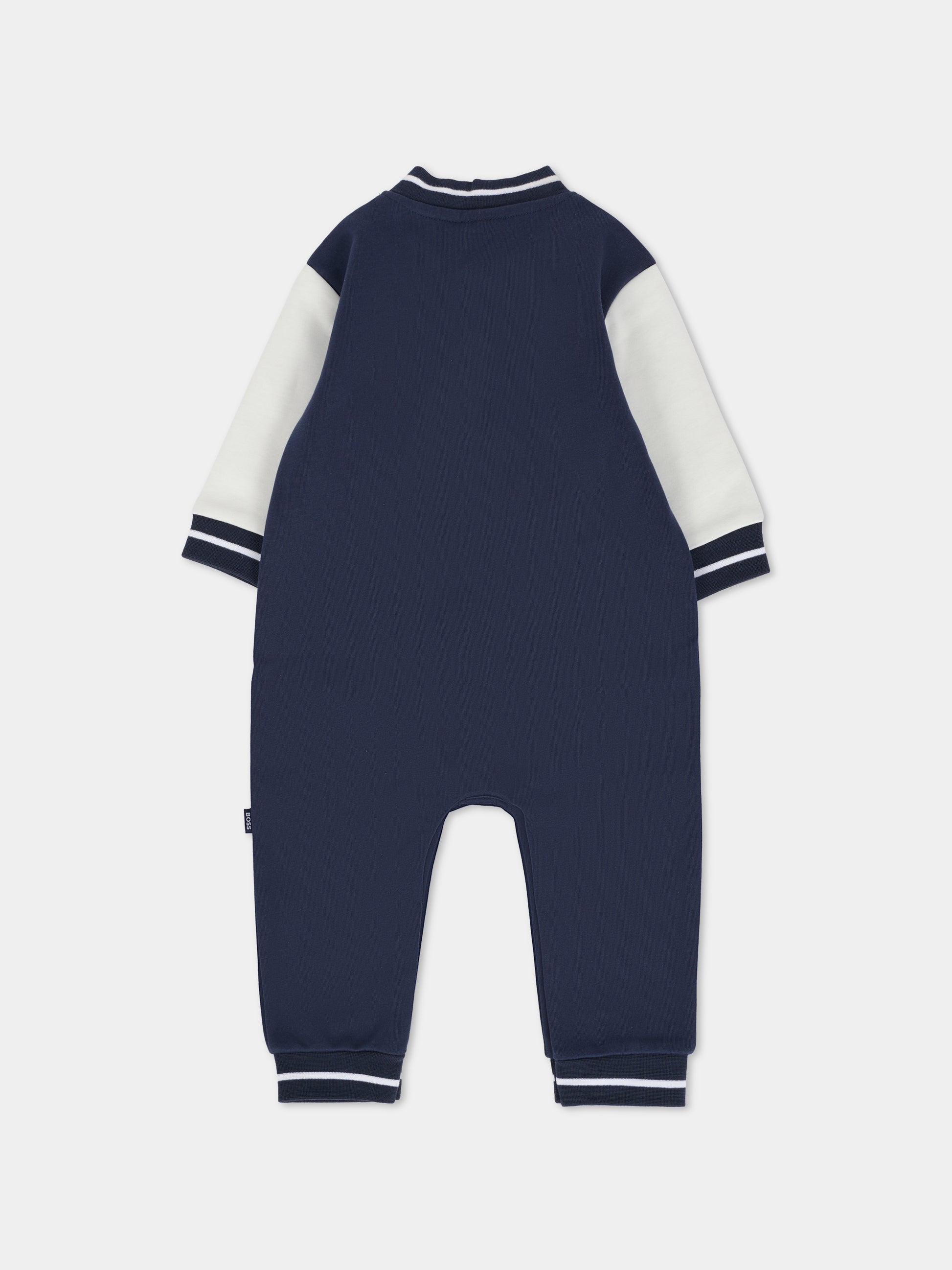 Tutina blu per neonato con logo,Boss,J52524 849