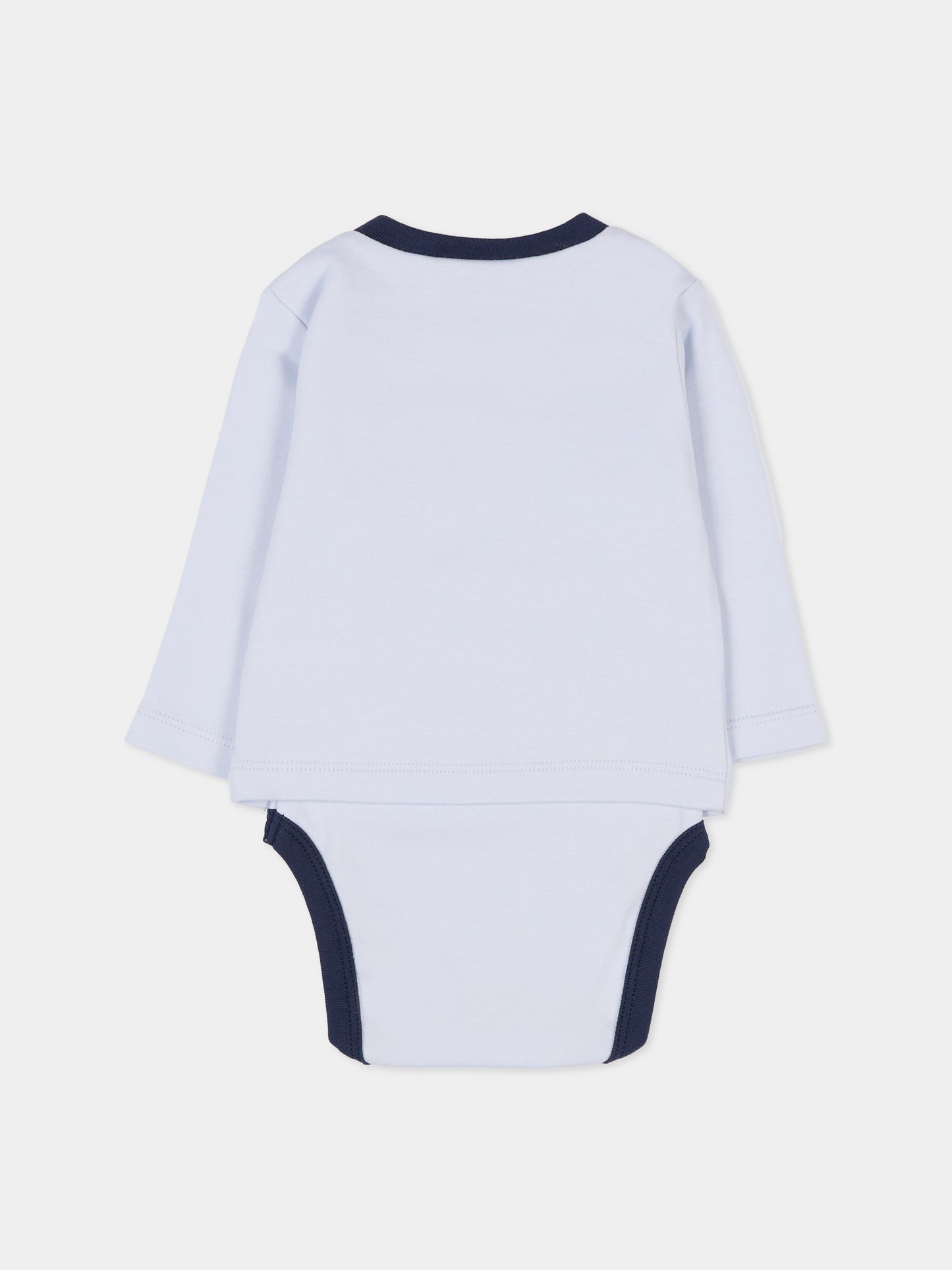 Set body azzurro per neonato con logo,Boss,J52539 771