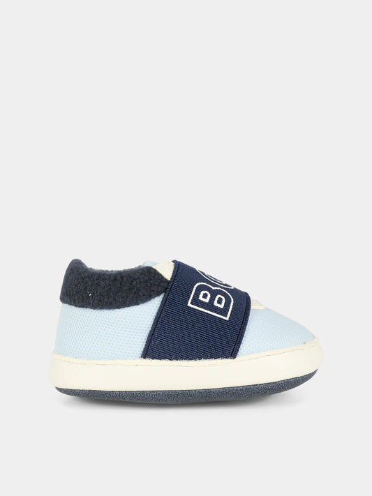 Sneakers blu per neonato con logo,Boss,J52589 849