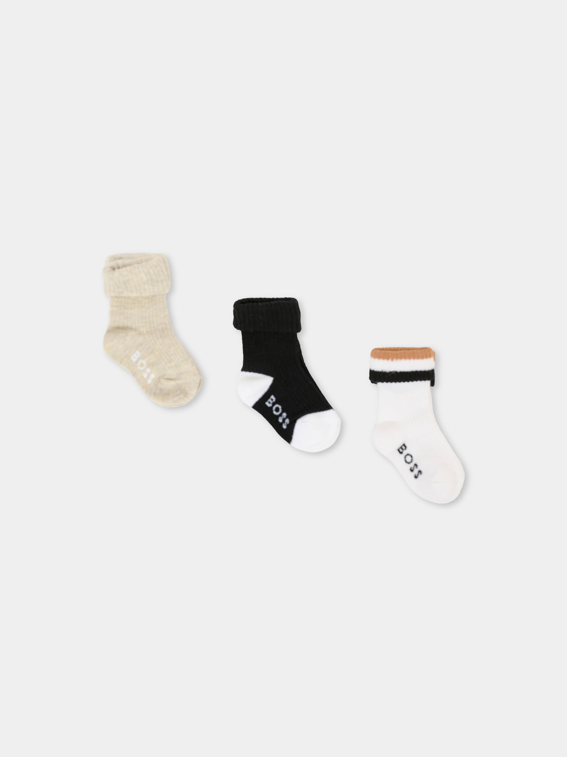Set calze multicolor per neonato,Boss,J52596 09B