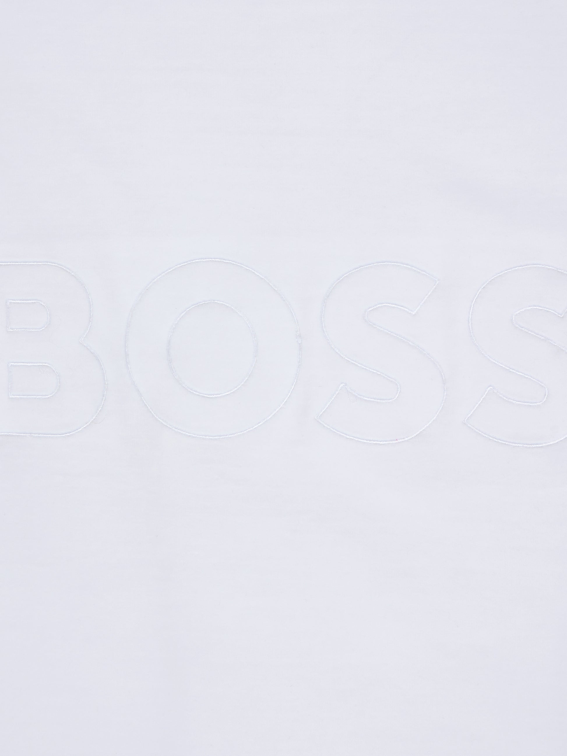 Coperta bianca reversibile per neonato con logo BB,Boss,J52601 10P