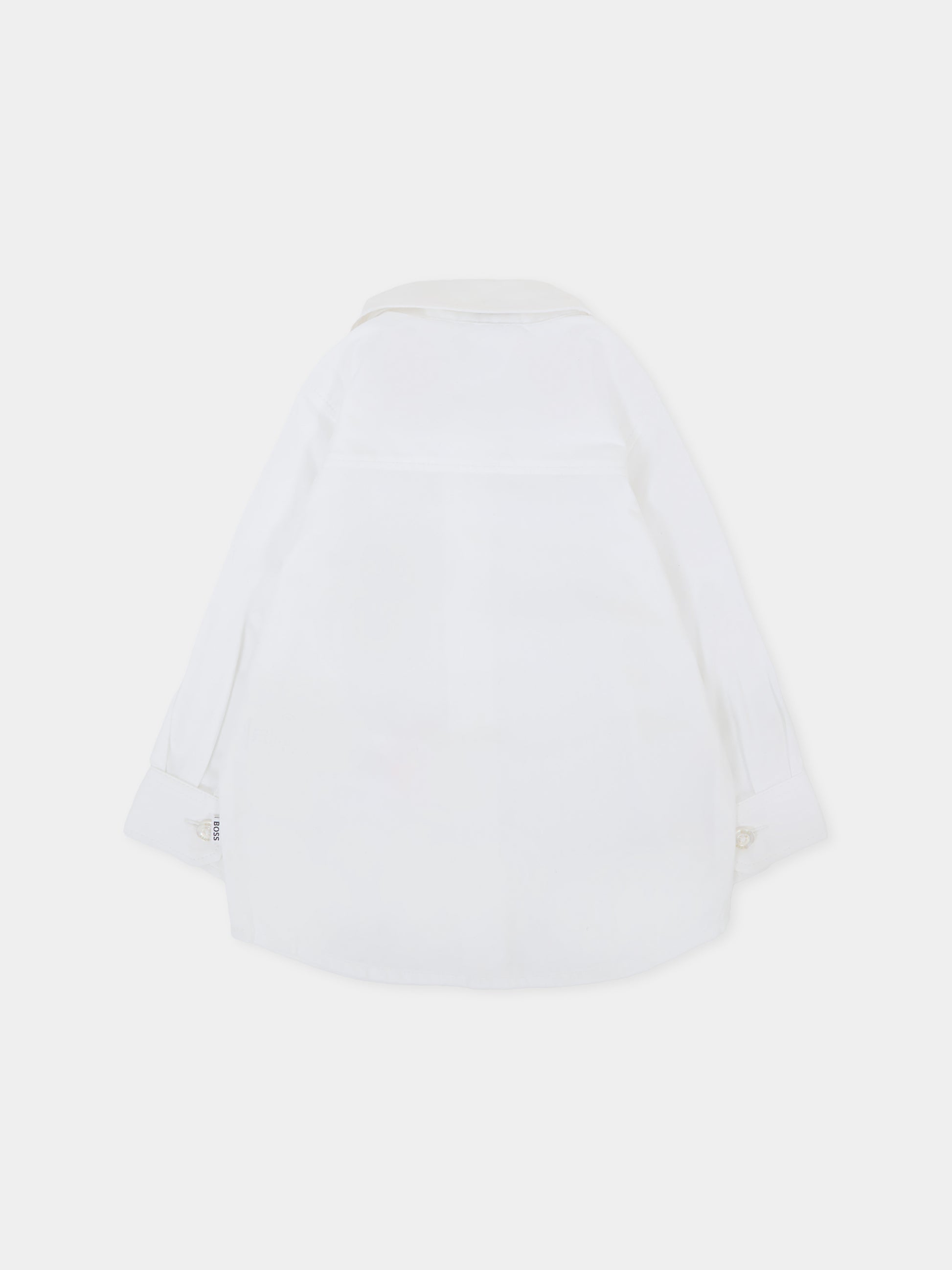 Camicia bianca per neonato con logo bianco,Boss,J52681 10P