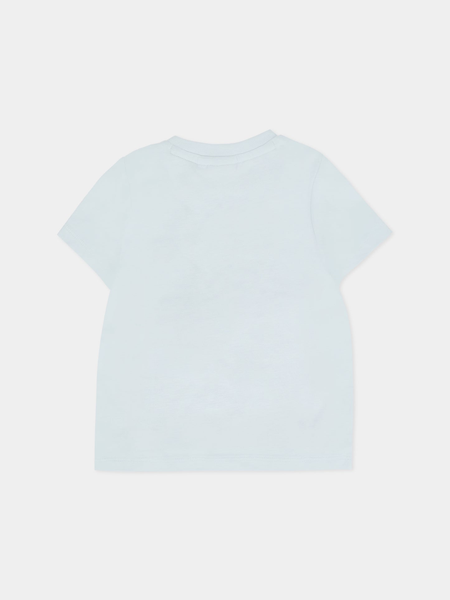 T-shirt celeste per neonato con logo,Boss,J52712 791