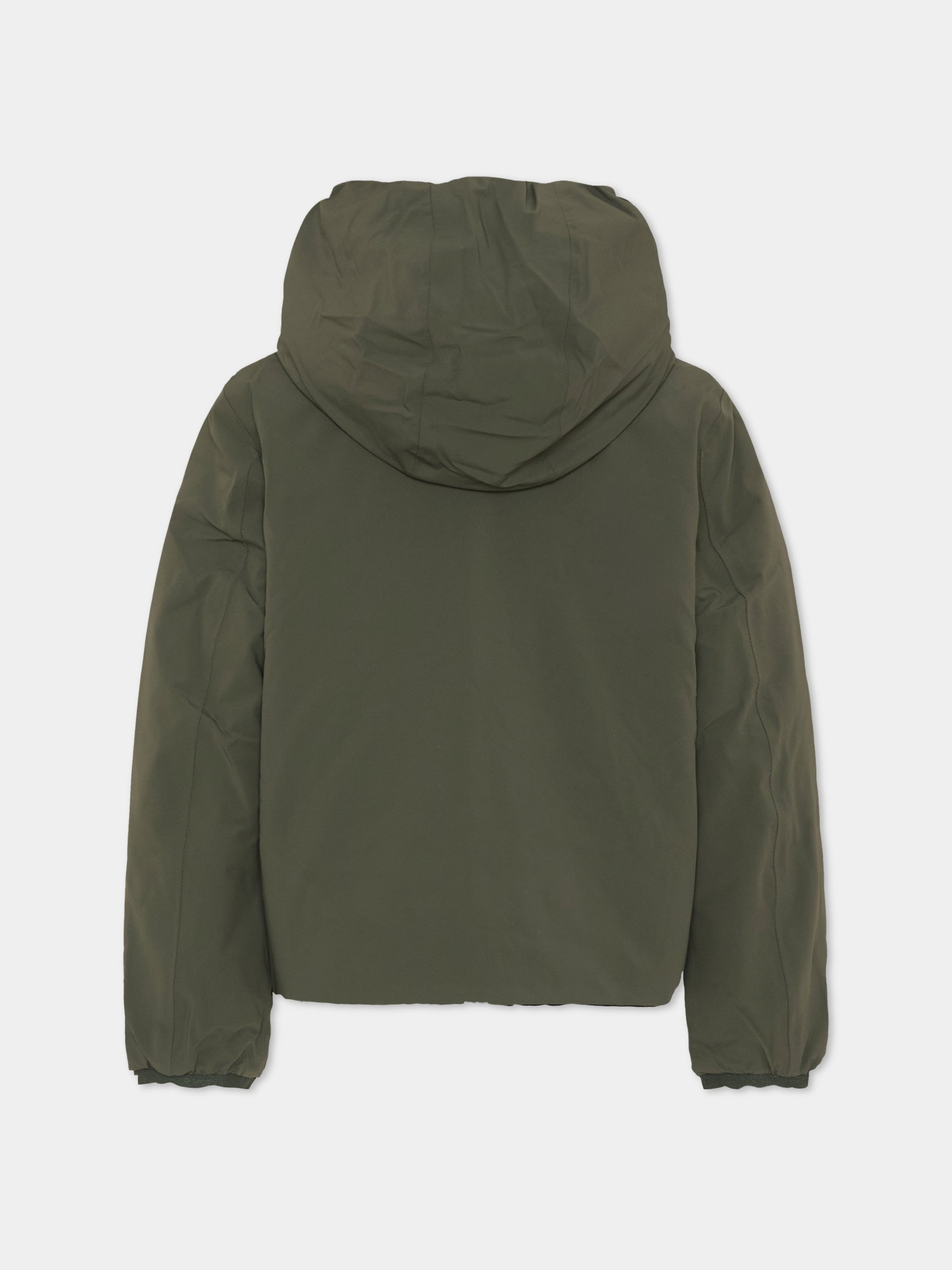 Piumino reversibile Jack St Warm verde per bambino con logo,K-way,K71337W AGQ