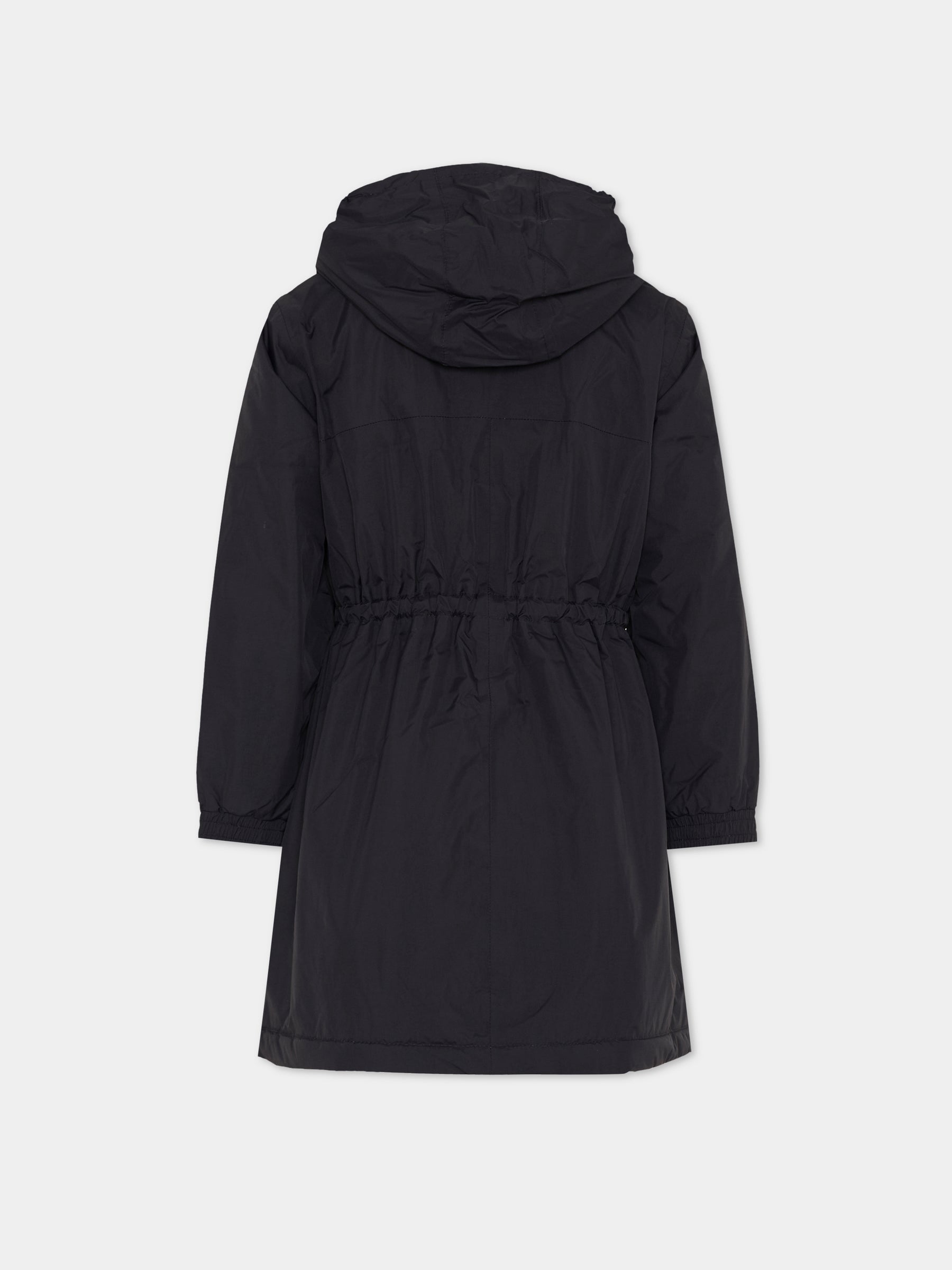 Piumino Le Vrai 4.0 Delia nero per bambina con logo,K-way,K61349W USY