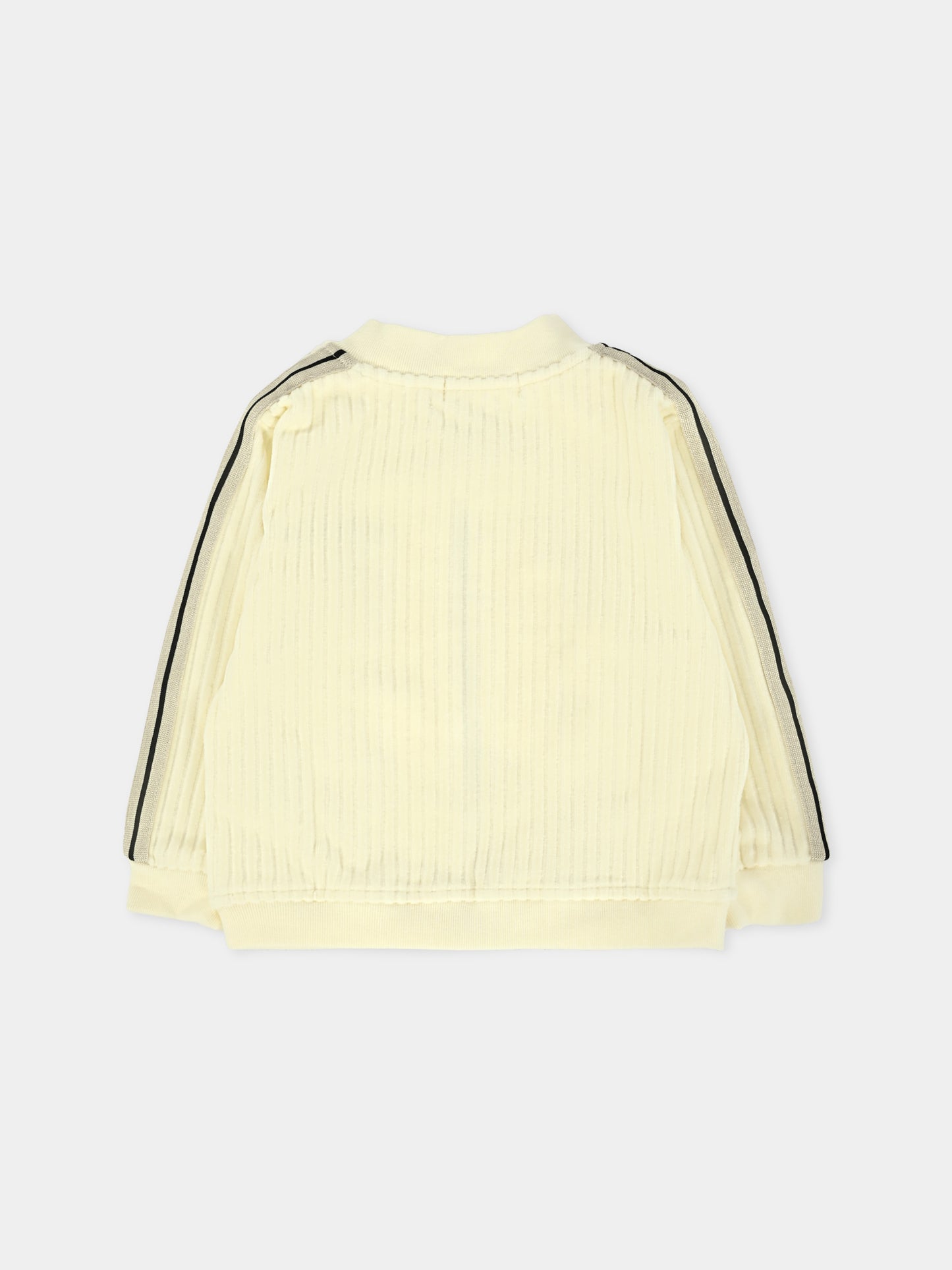 Felpa avorio per neonato con logo,Palm Angels,PB3X002F25FLE0010340