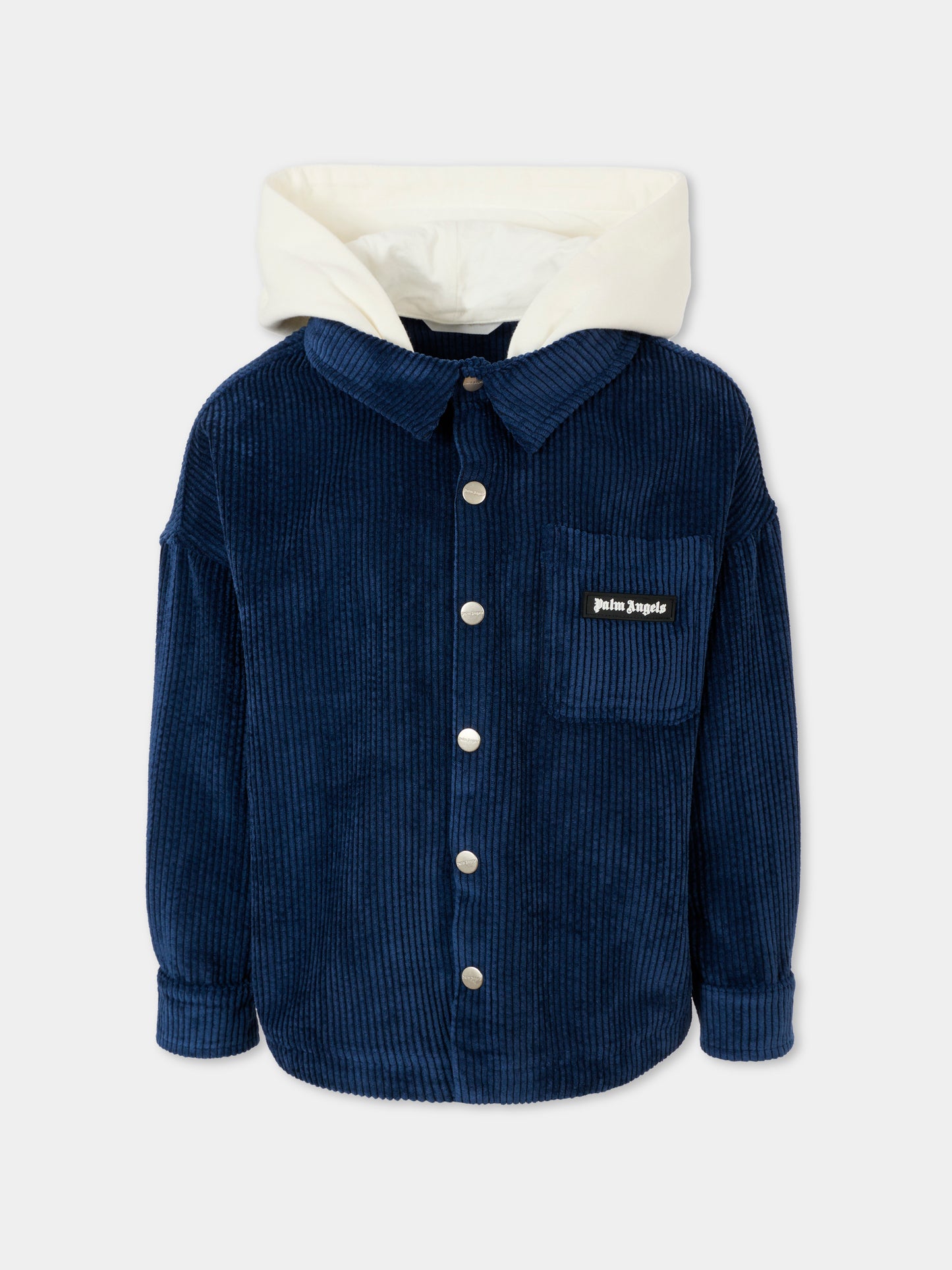 Giacca blu per bambino con logo,Palm Angels,PBES007F25FAB0014603