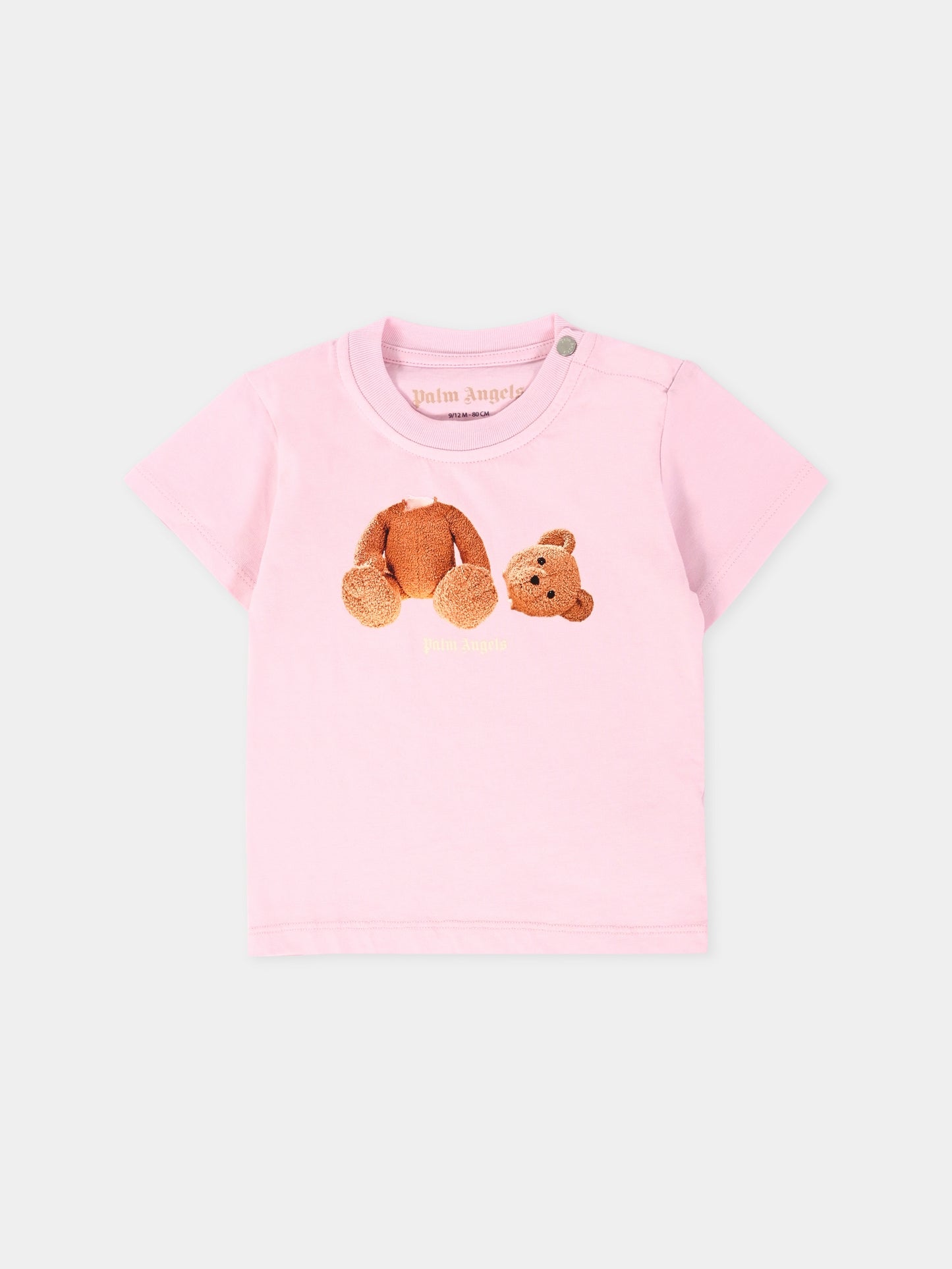Set t-shirt multicolor per neonata con orso,Palm Angels,PG2X005F25JER0013C60