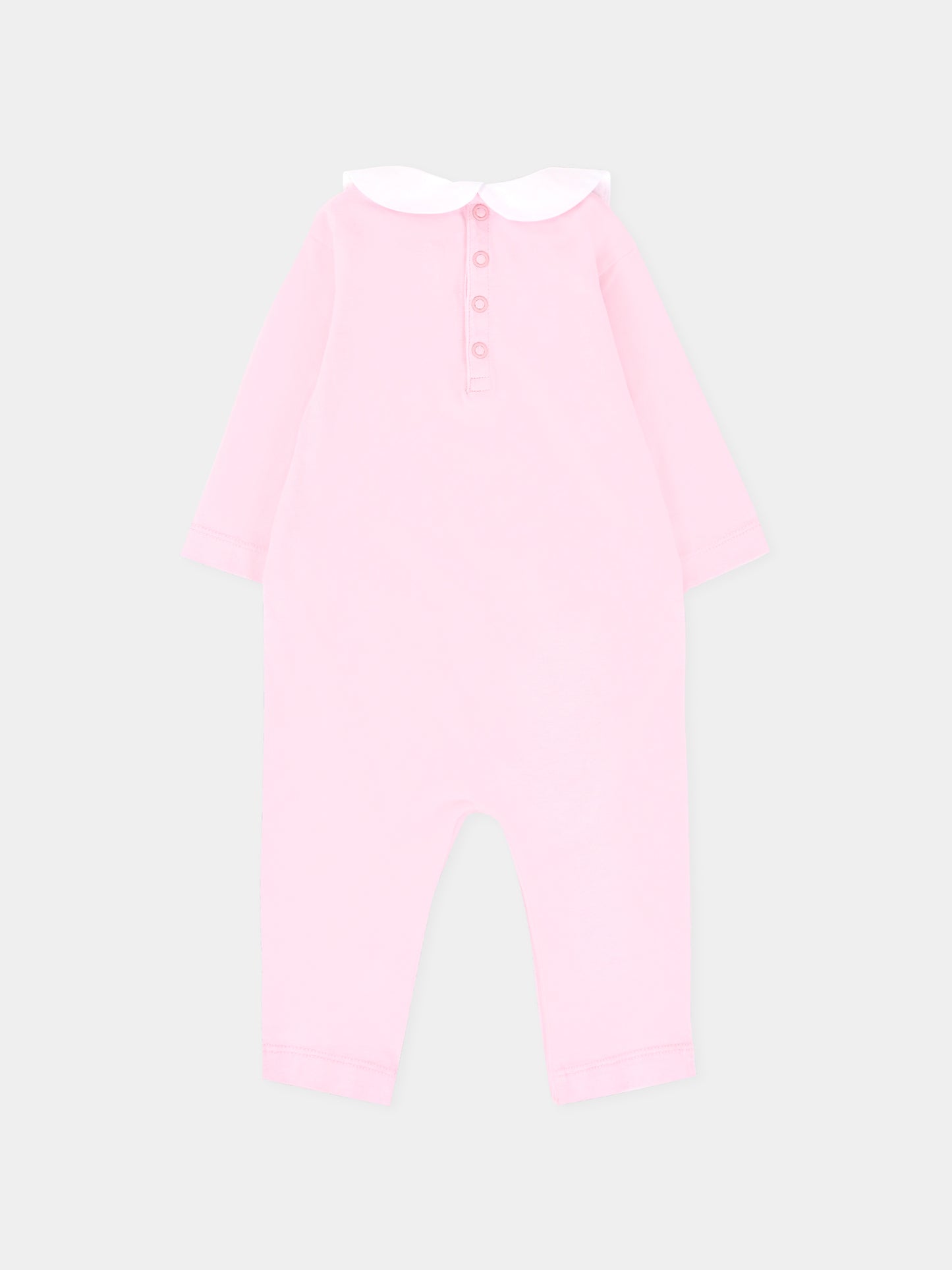Set tutine rosa per neonata con logo,Palm Angels,PG2X018F25JER0013C03