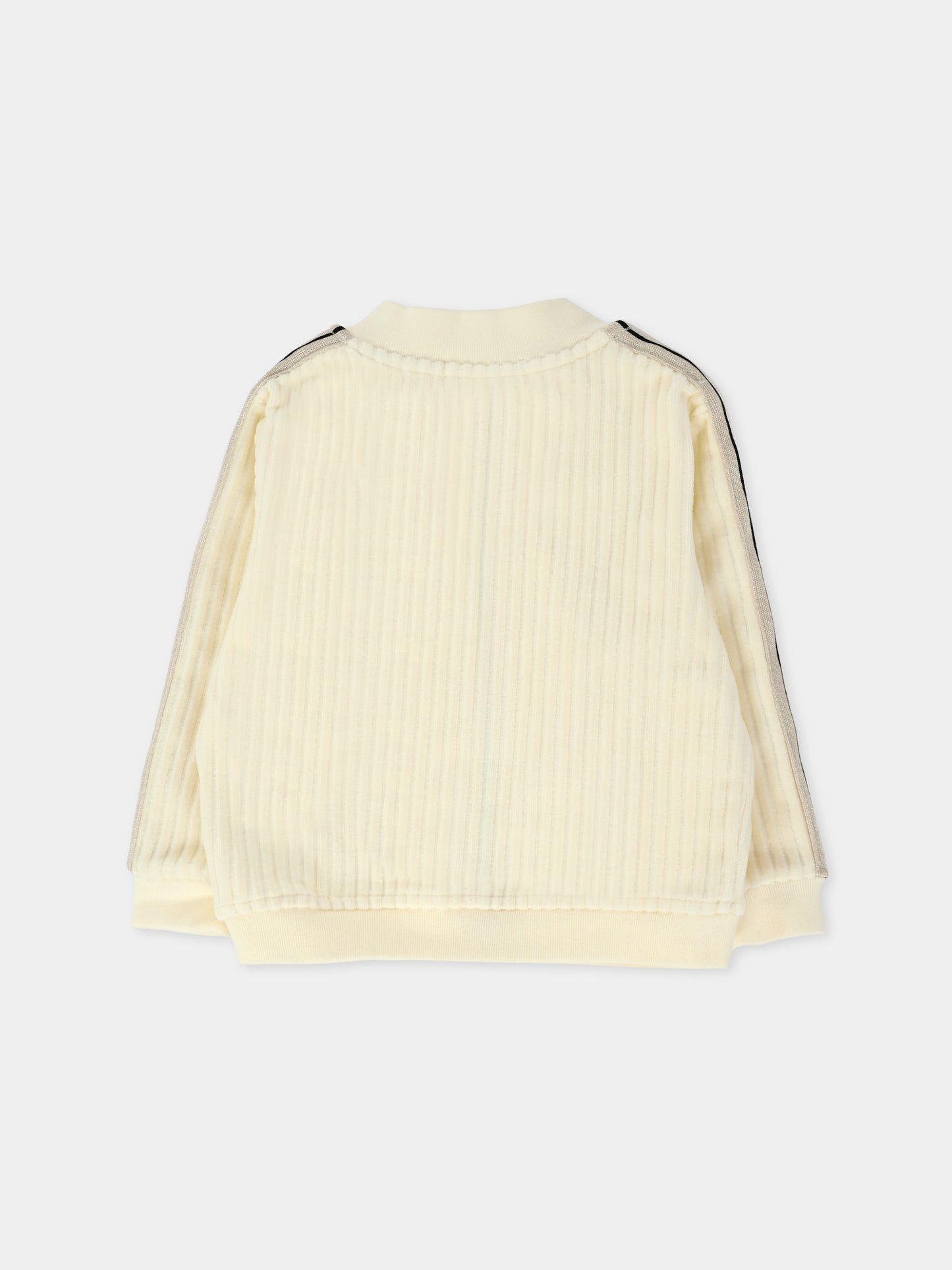 Felpa avorio per neonata con logo,Palm Angels,PG3X002F25FLE001033C