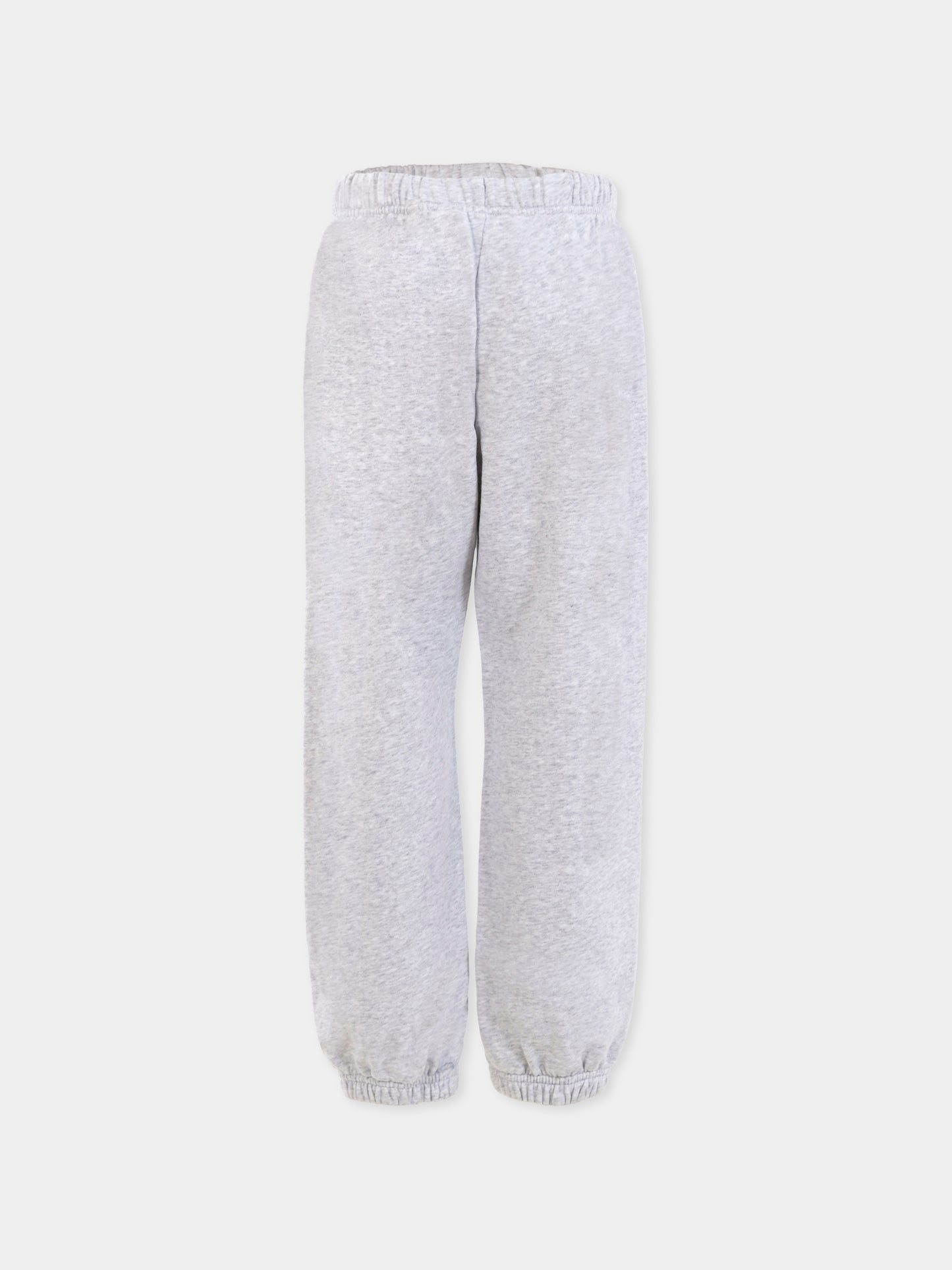 Pantaloni grigi per bambina con logo,Palm Angels,PGCH008C99FLE002083B