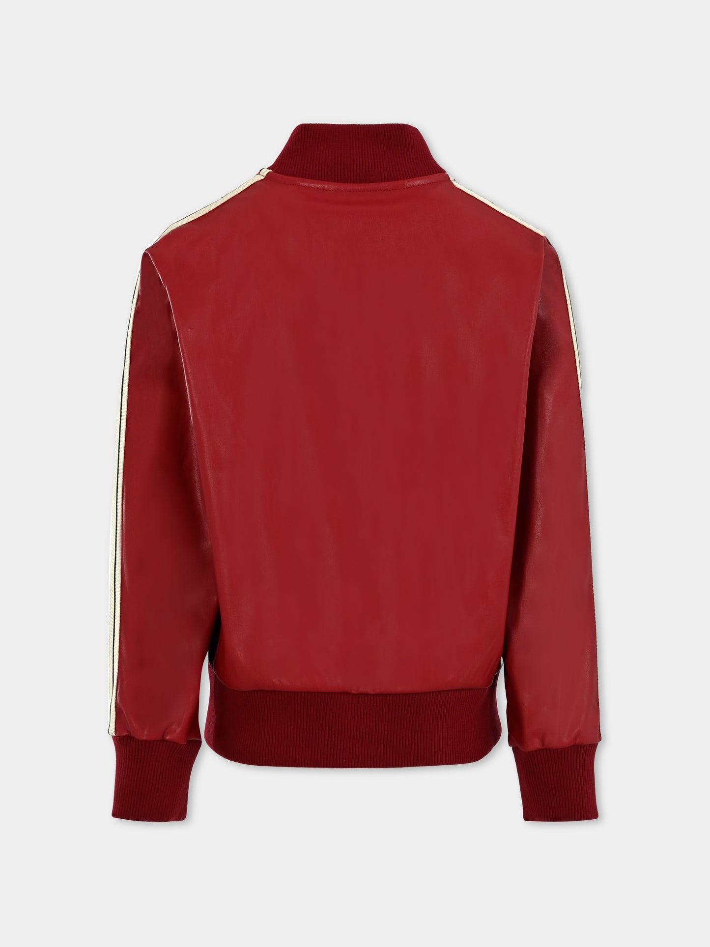 Bomber bordeaux per bambina con logo,Palm Angels,PGEA001F25FAB0012710