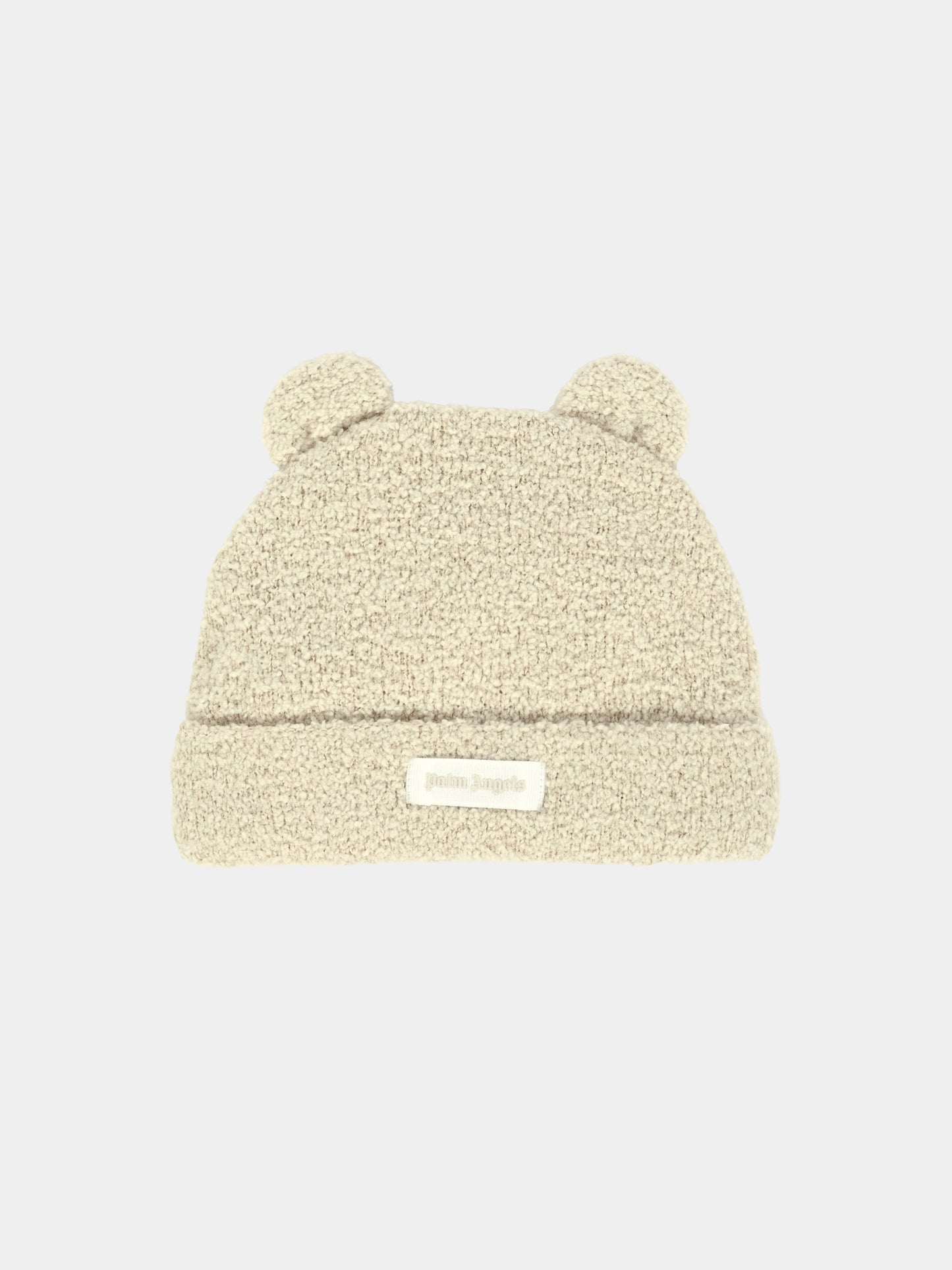 Cappello beige per neonati con logo,Palm Angels,PGXY005F25KNI0016F60