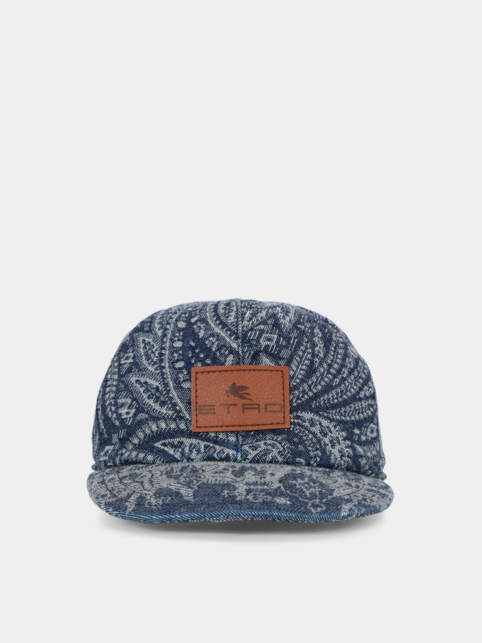 Cappello denim per bambini con stampa paisley,Etro,GX0P47 D0122 620BC