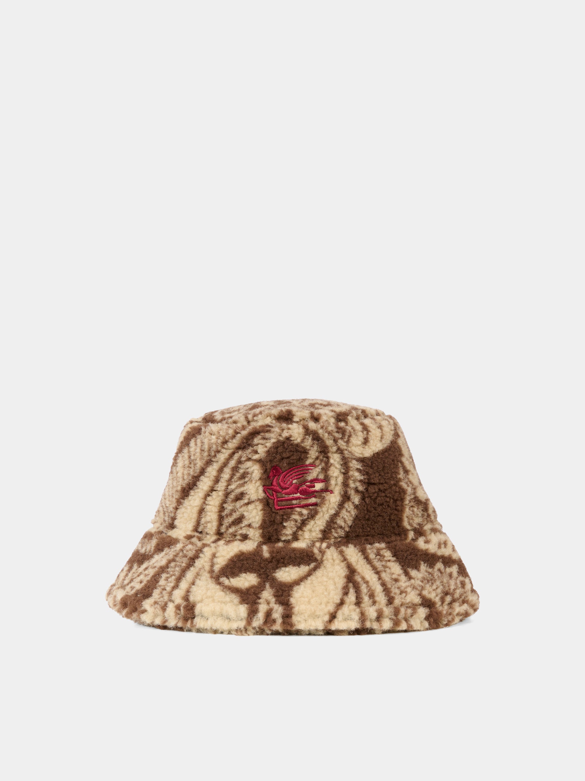 Cloche marrone per bambini con Pegaso e stampa paisley,Etro,GX0P77 U0219 322BG