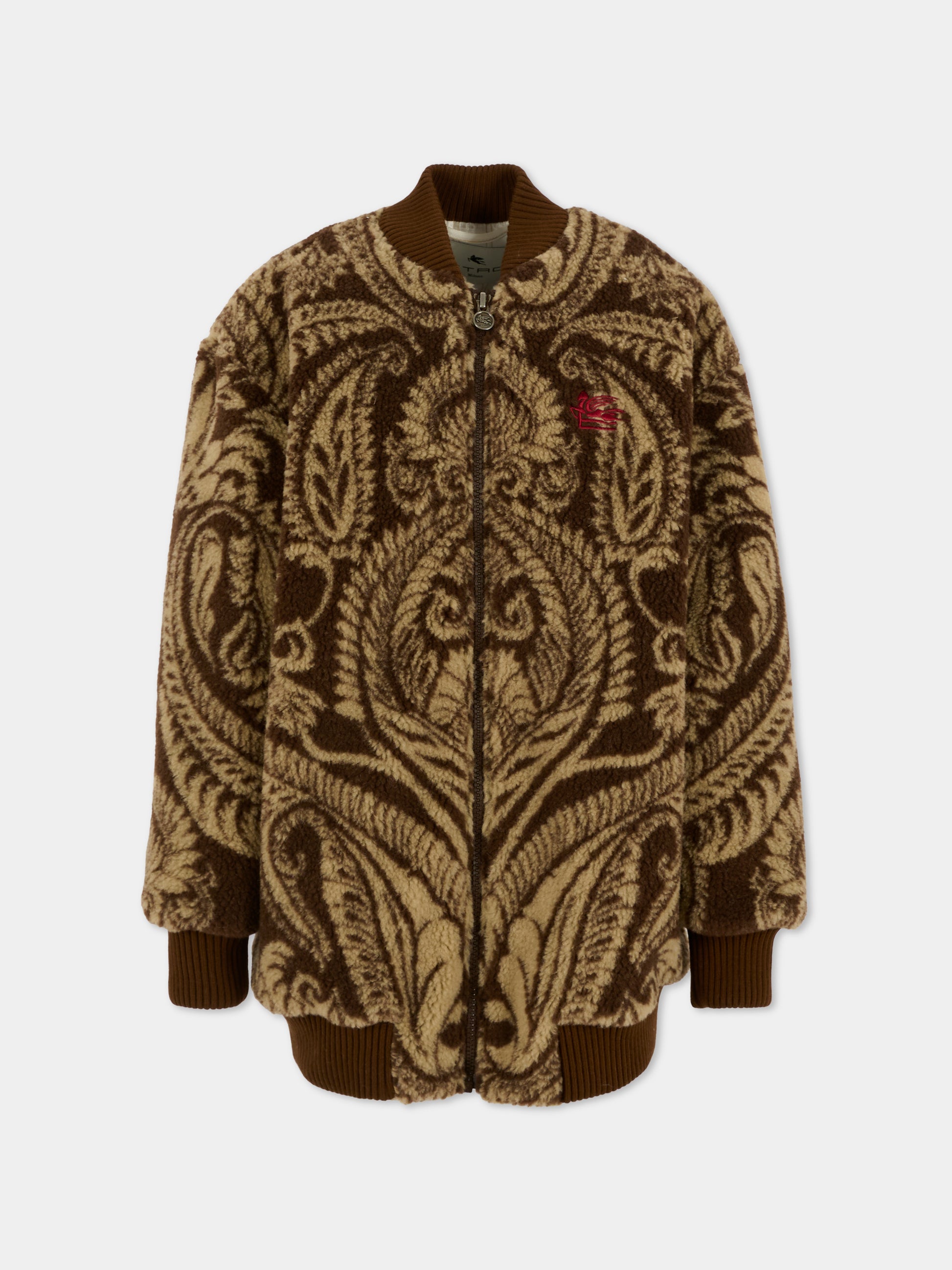 Bomber marrone per bambini con Pegaso,Etro,GX2P57 U0219 322BG