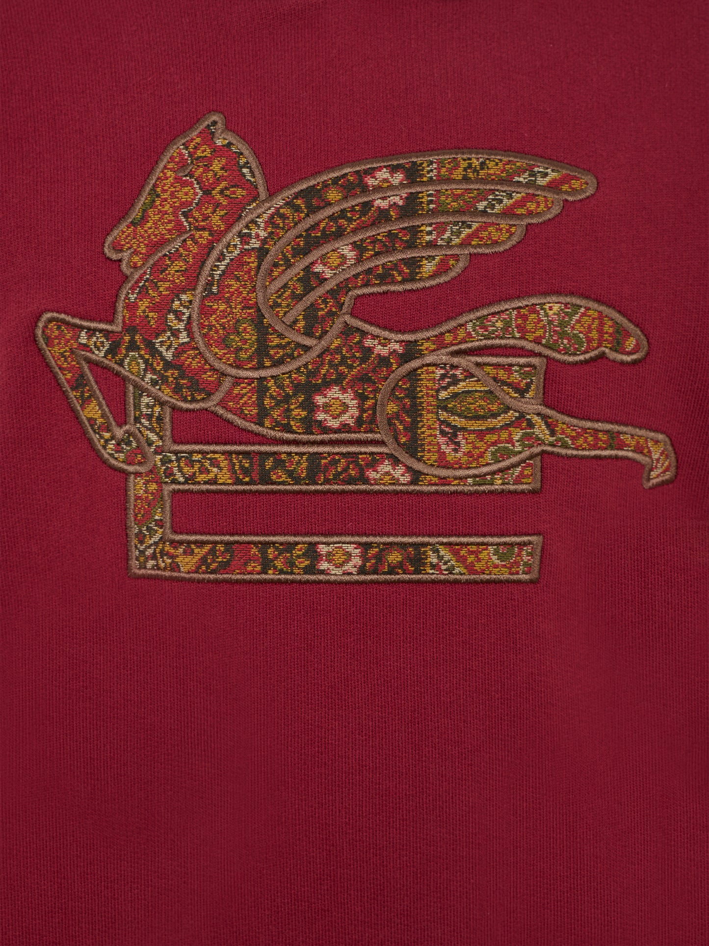 Felpa bordeaux per bambino con logo e Pegaso,Etro,GX4P30 Z3333 416
