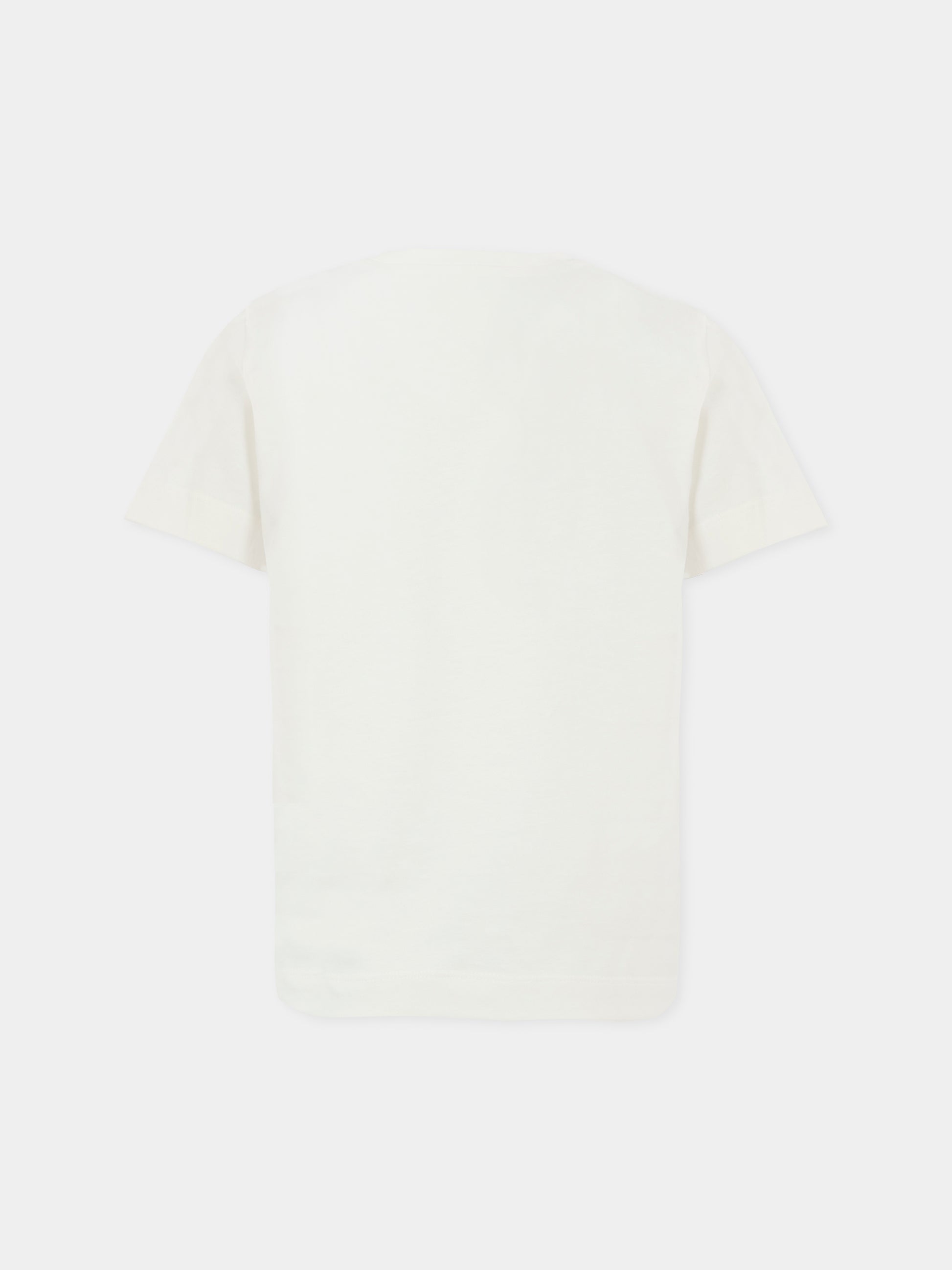 T-shirt avorio per bambina con Pegaso e motivo floreale,Etro,GX8A11 Z3186 101CE