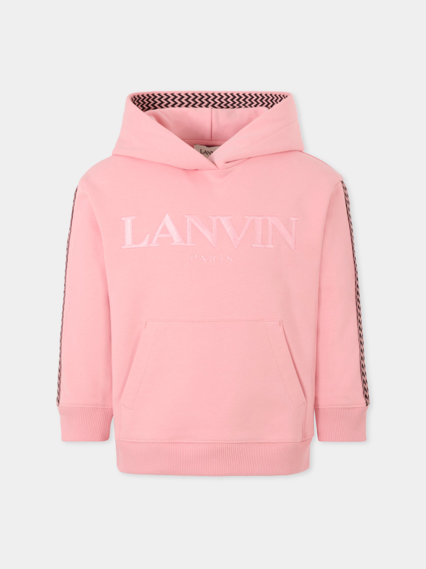 Felpa rosa per bambina con logo,Lanvin Petite,N30260 48N