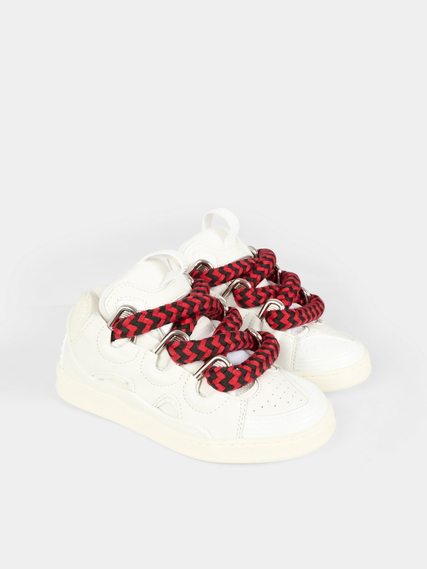 Sneakers bianche per bambino con logo,Lanvin Petite,N30306 N89