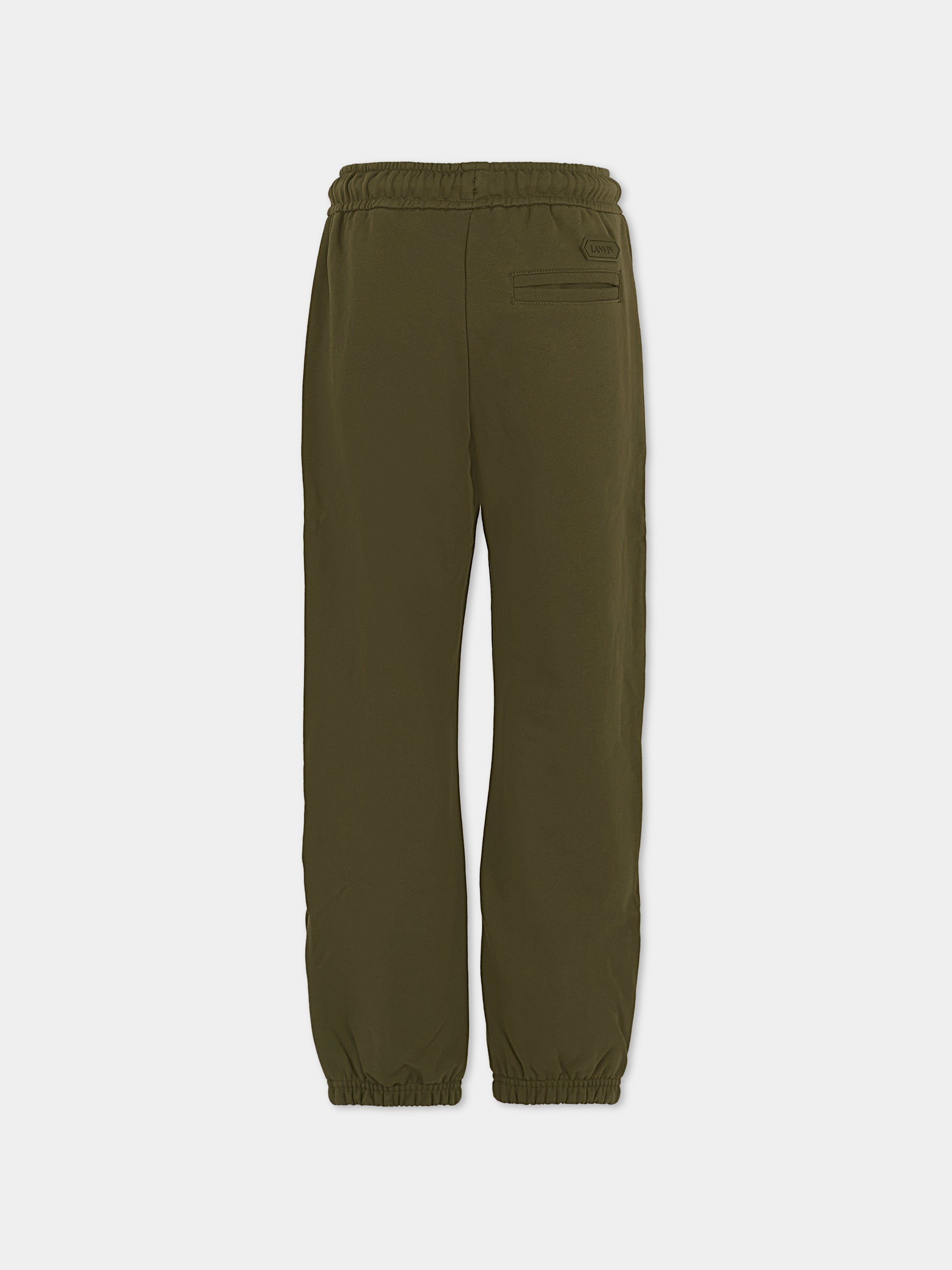 Pantaloni verdi per bambino con logo,Lanvin Petite,N30315 665