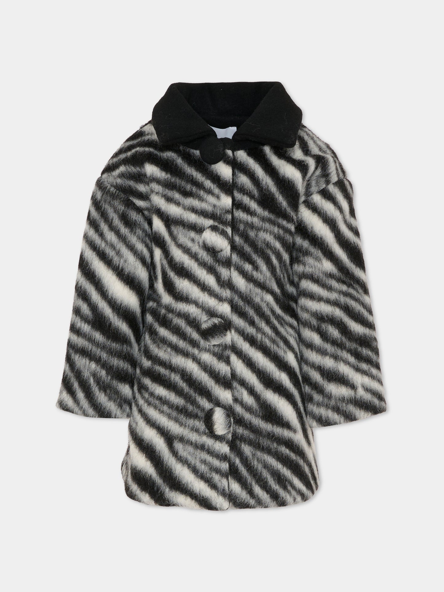 Cappotto nero per bambina con logo,Marc Jacobs,W60566 09B