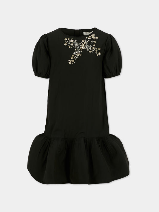 Vestito nero per bambina con fiocco,Marc Jacobs,W60616 09B