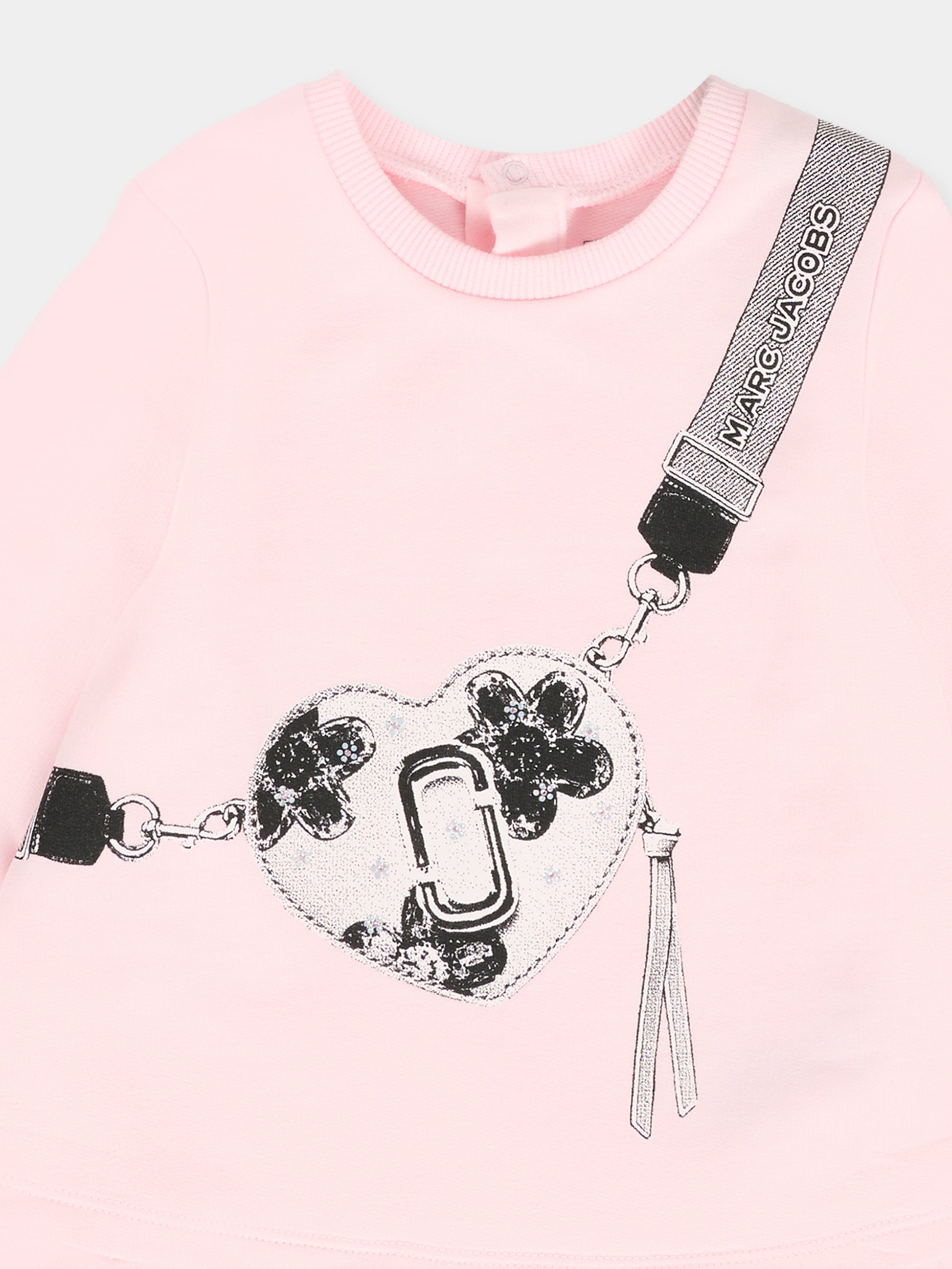 Vestito rosa per neonata con stampa borsa,Marc Jacobs,W60667 475