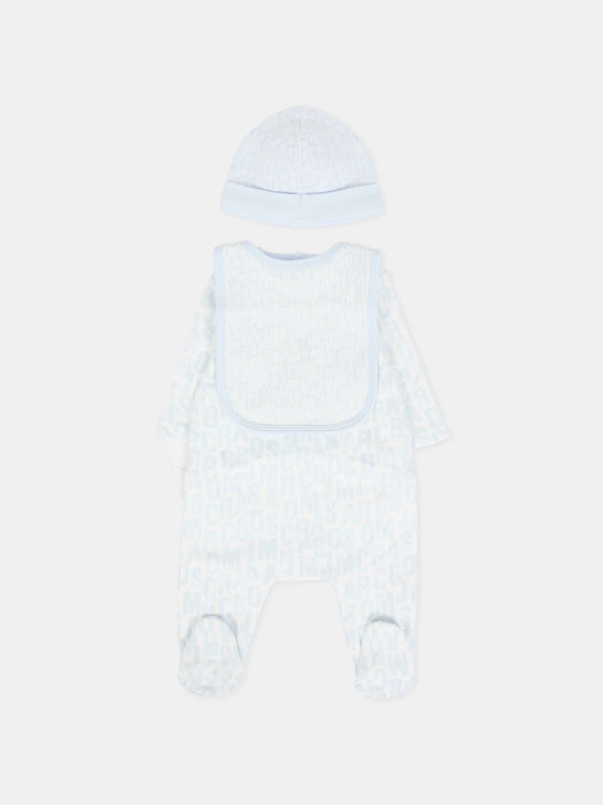 Set tutina celeste per neonato con logo,Marc Jacobs,W60668 791